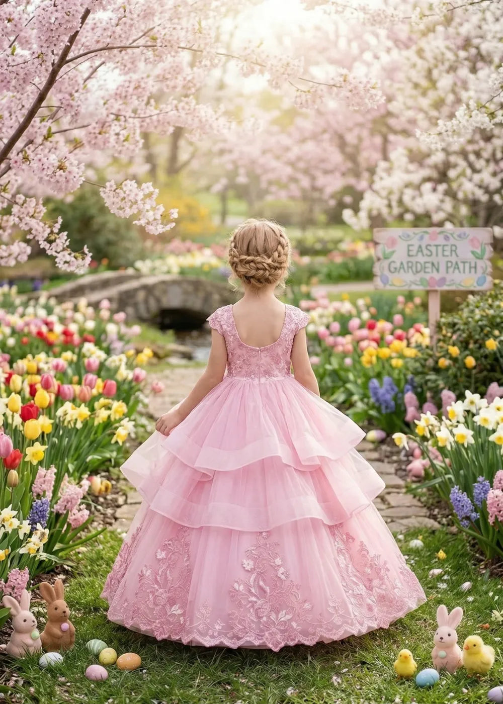 Vestido de princesa sin mangas de encaje