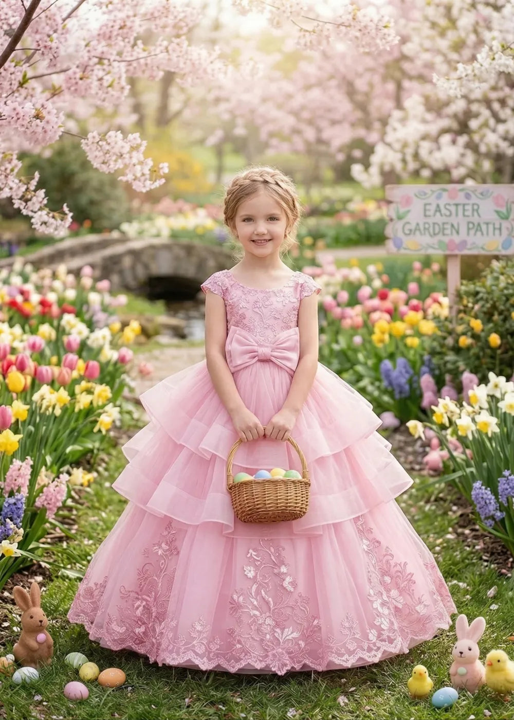 Vestido de princesa sin mangas de encaje