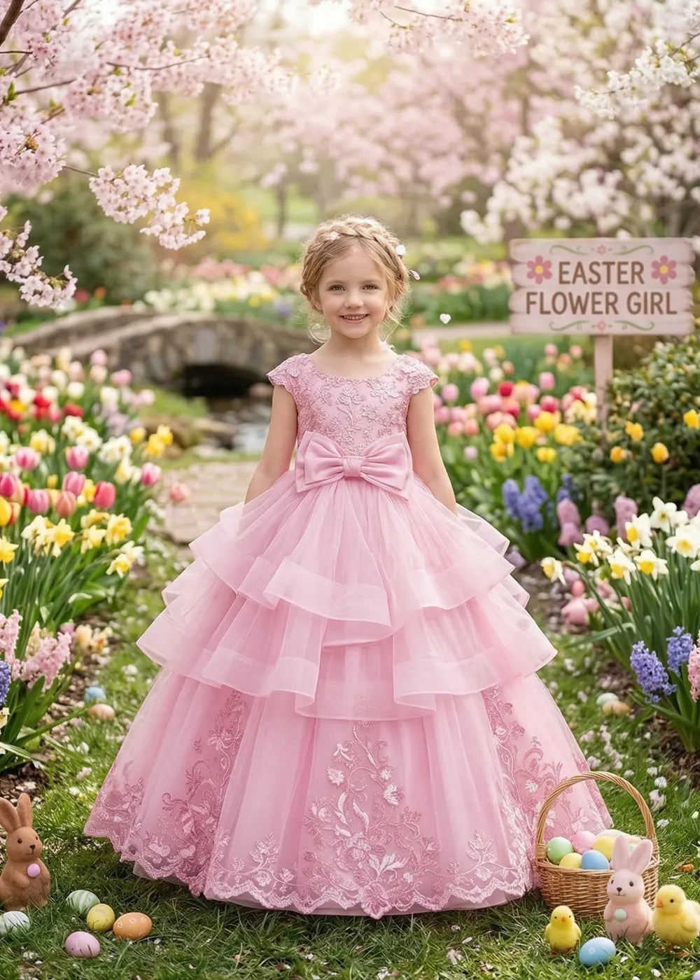 Vestido de princesa sin mangas de encaje