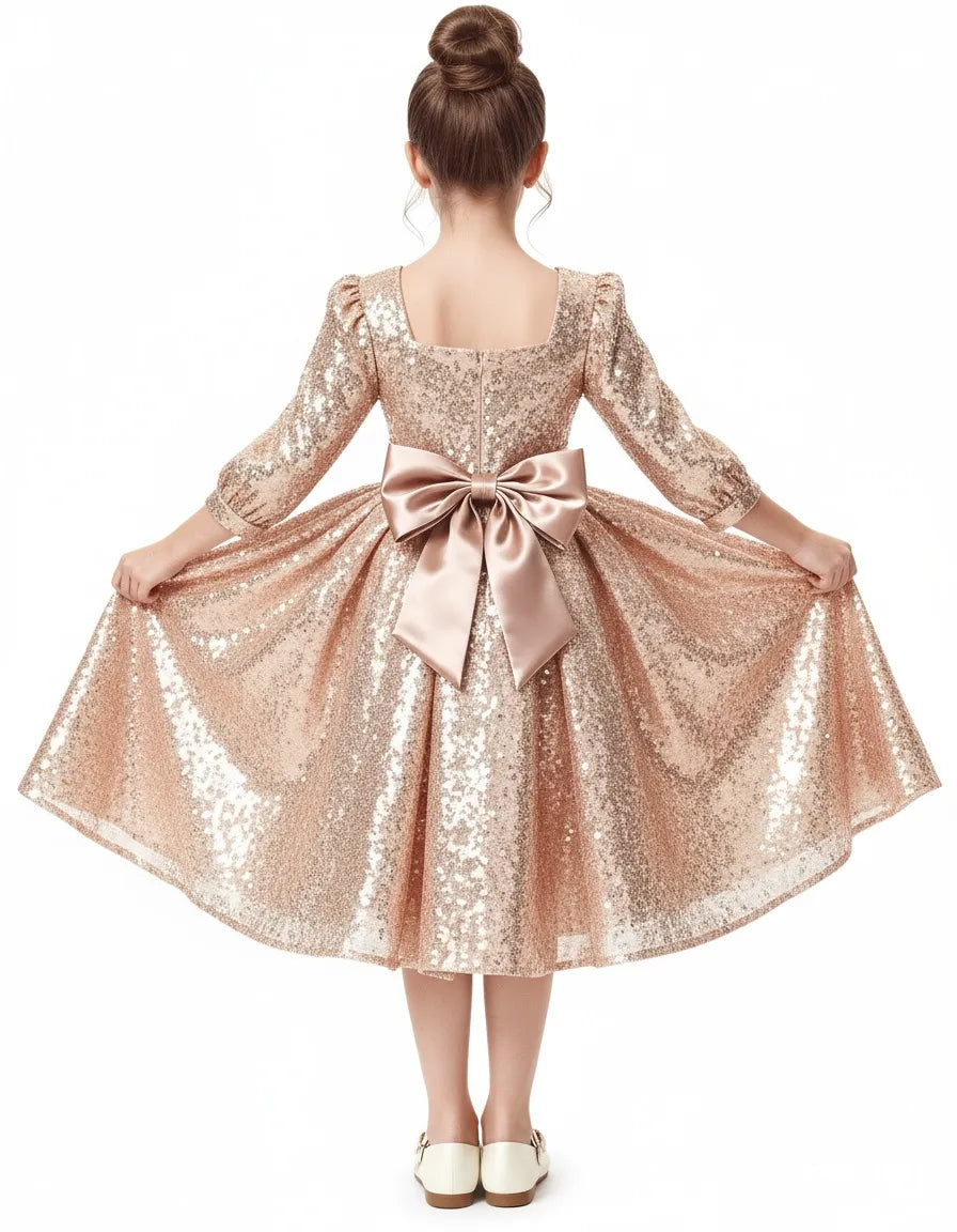 Rose Gold Sparkle Princess Dress