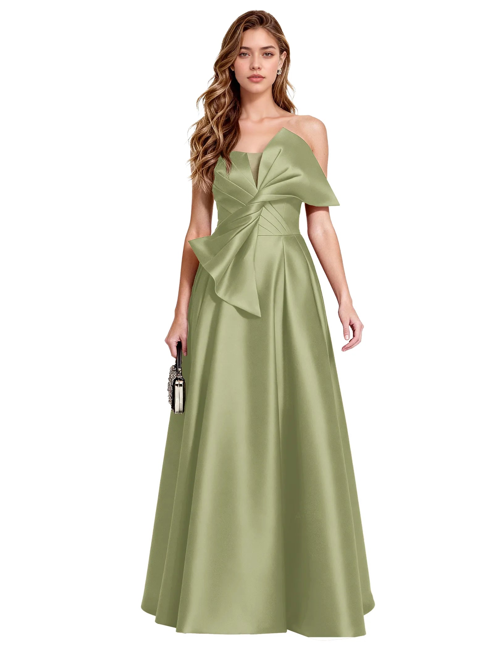 Elegant A Line Evening Gown with Corset Back