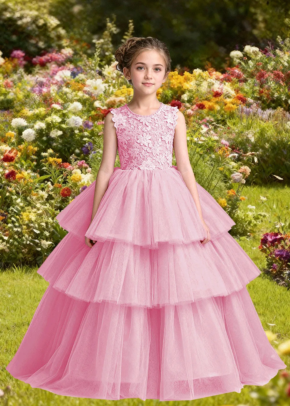 Enchanted Garden Tiered Princess Dress
