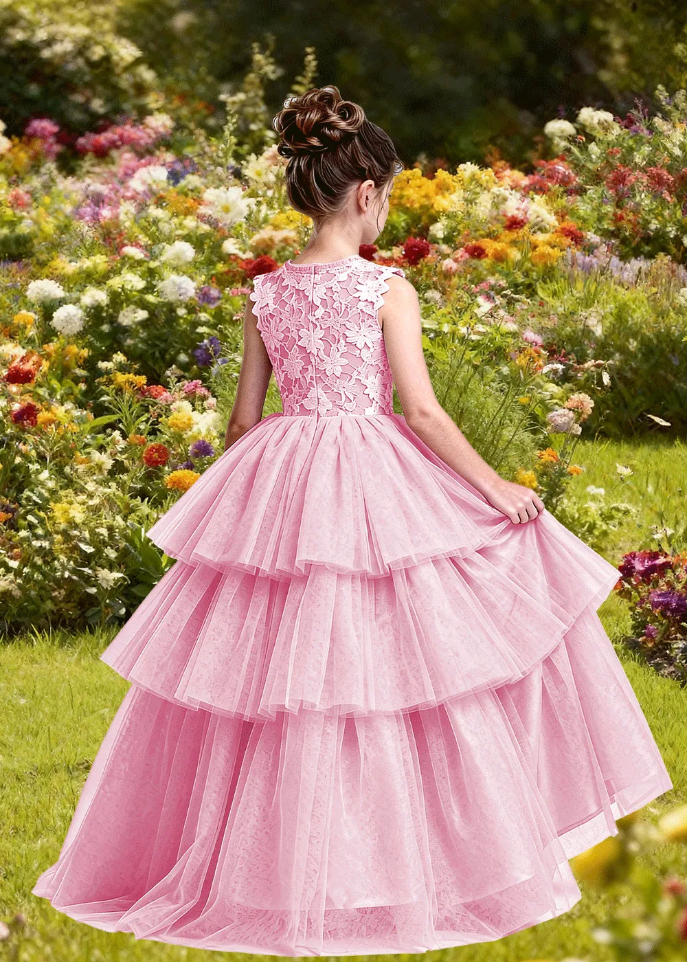 Enchanted Garden Tiered Princess Dress