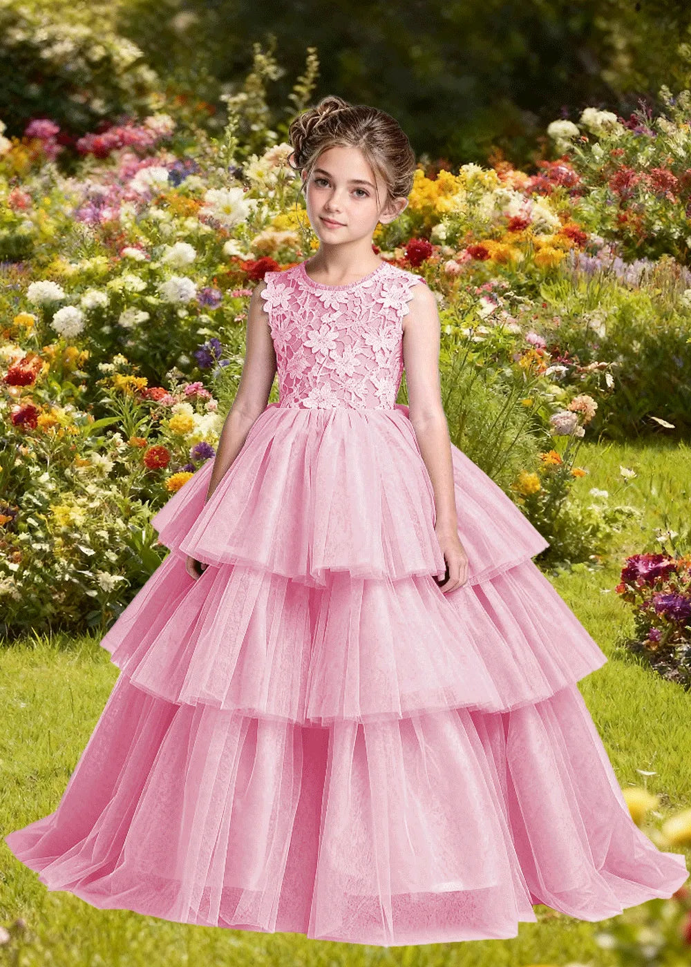 Enchanted Garden Tiered Princess Dress