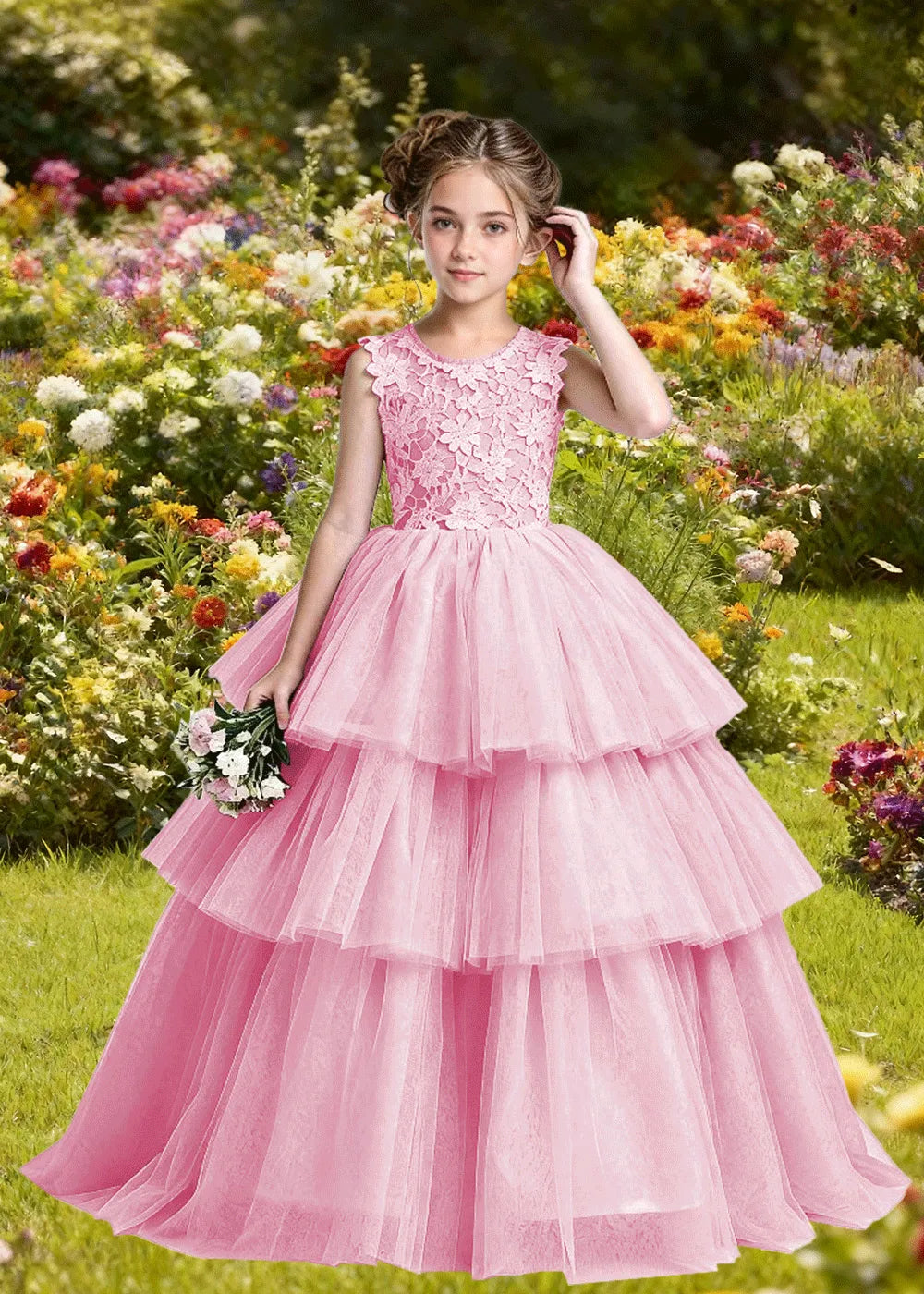 Enchanted Garden Tiered Princess Dress