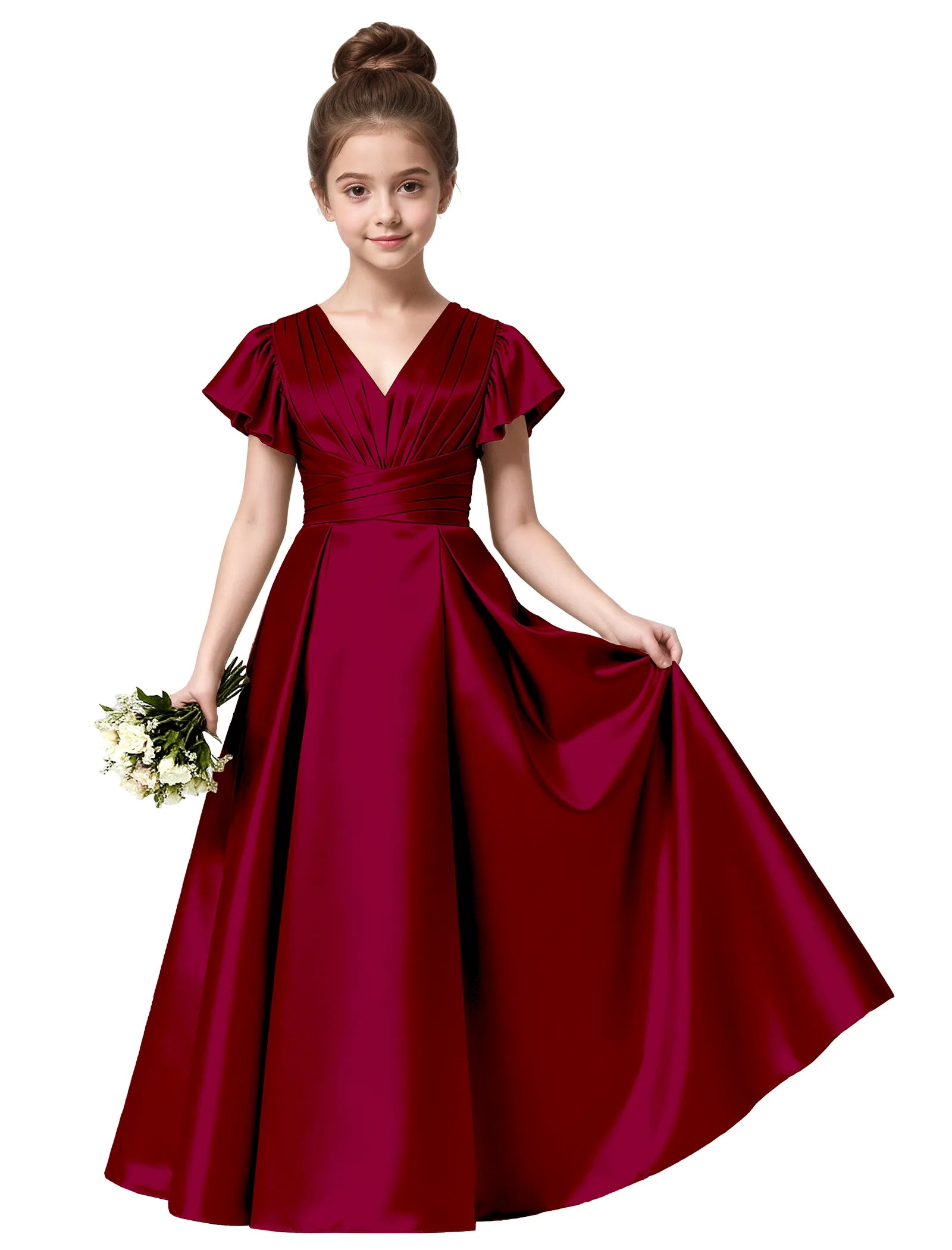 Vestido de princesa sin mangas de encaje