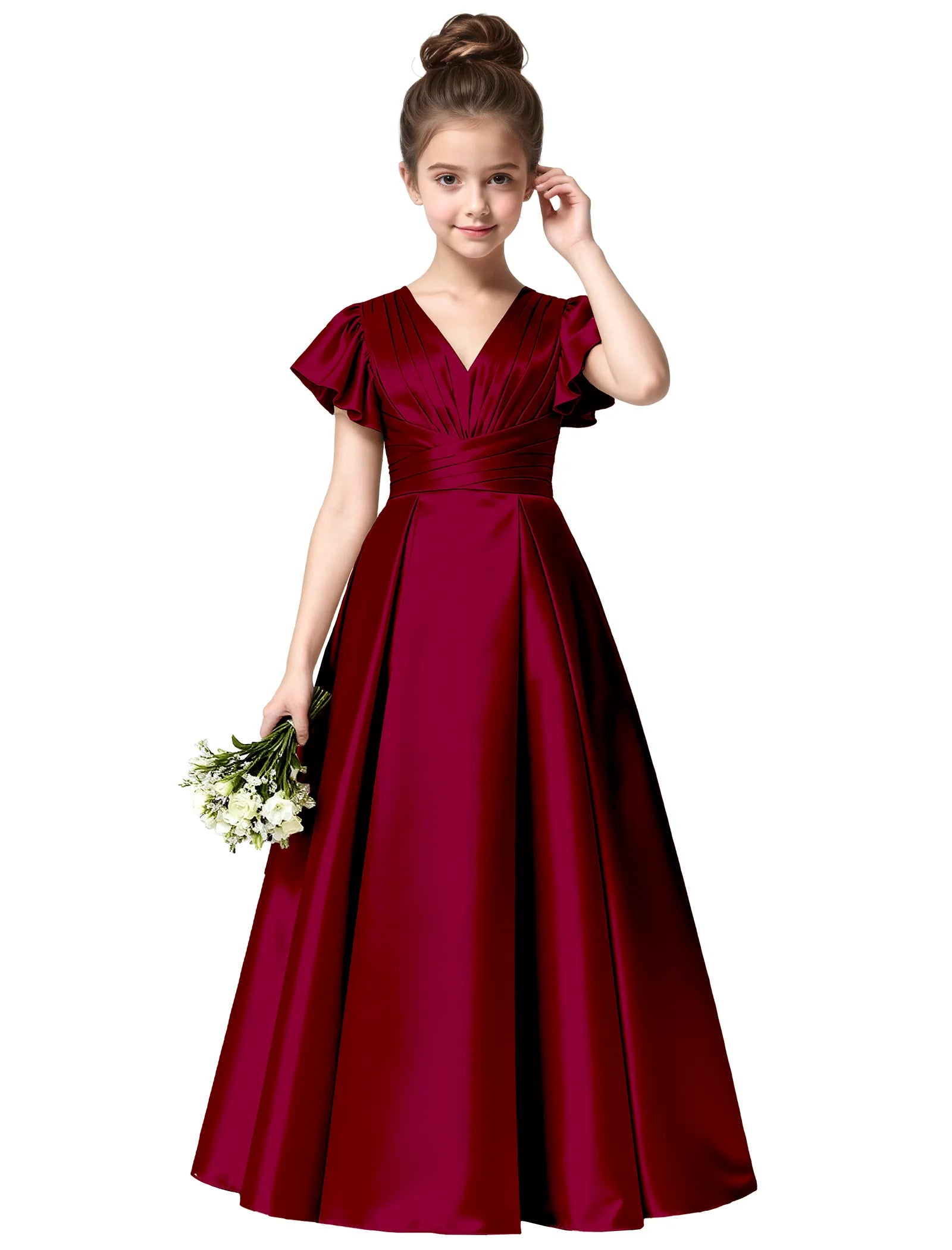 Vestido de princesa sin mangas de encaje