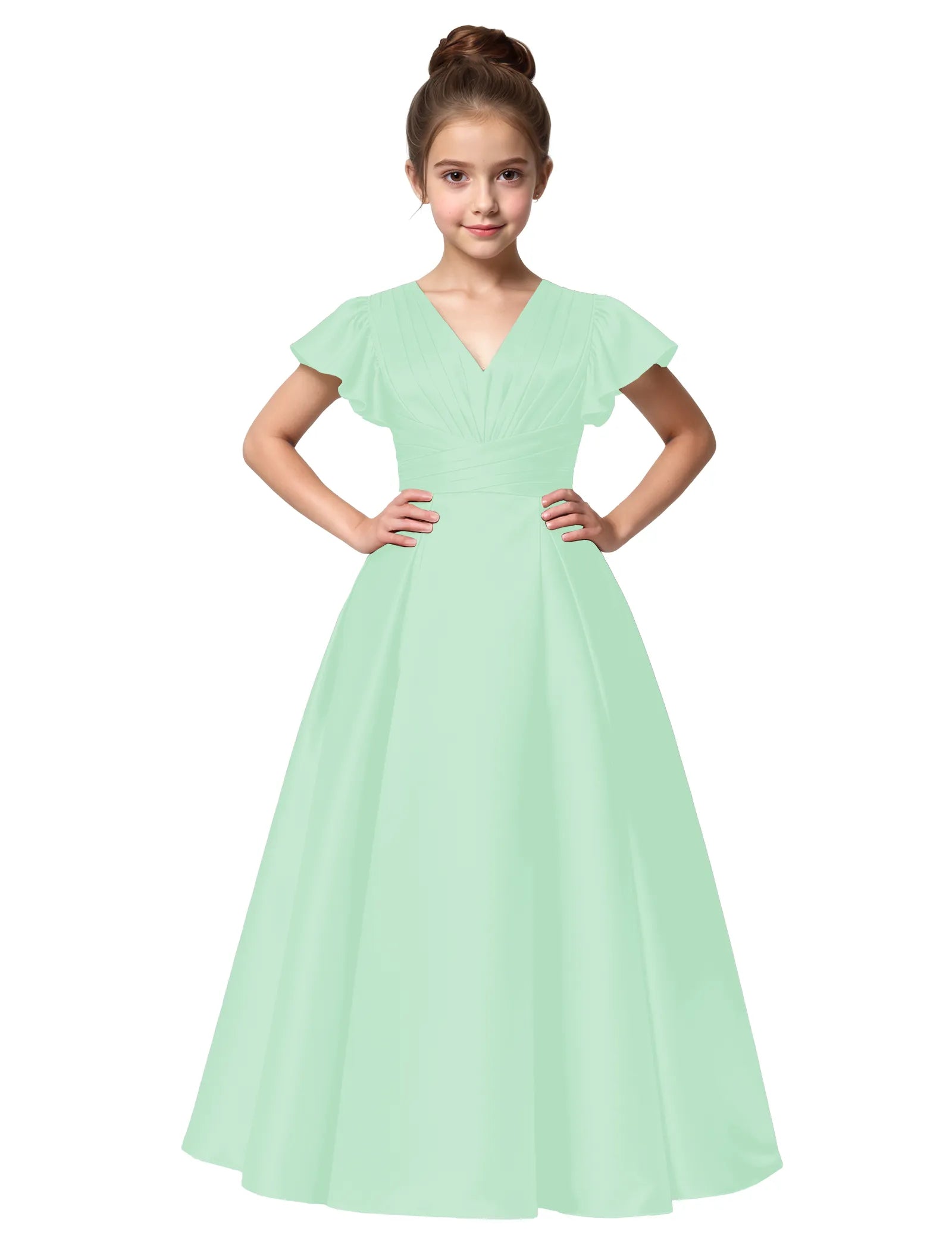 Vestido de princesa sin mangas de encaje