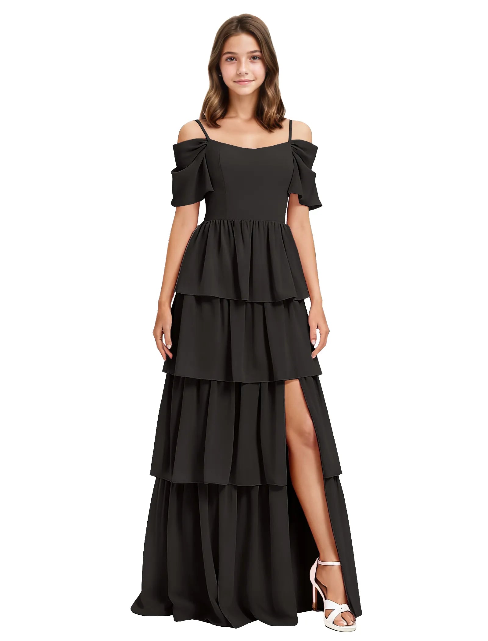 Layered Ruffle Junior Bridesmaid Dress