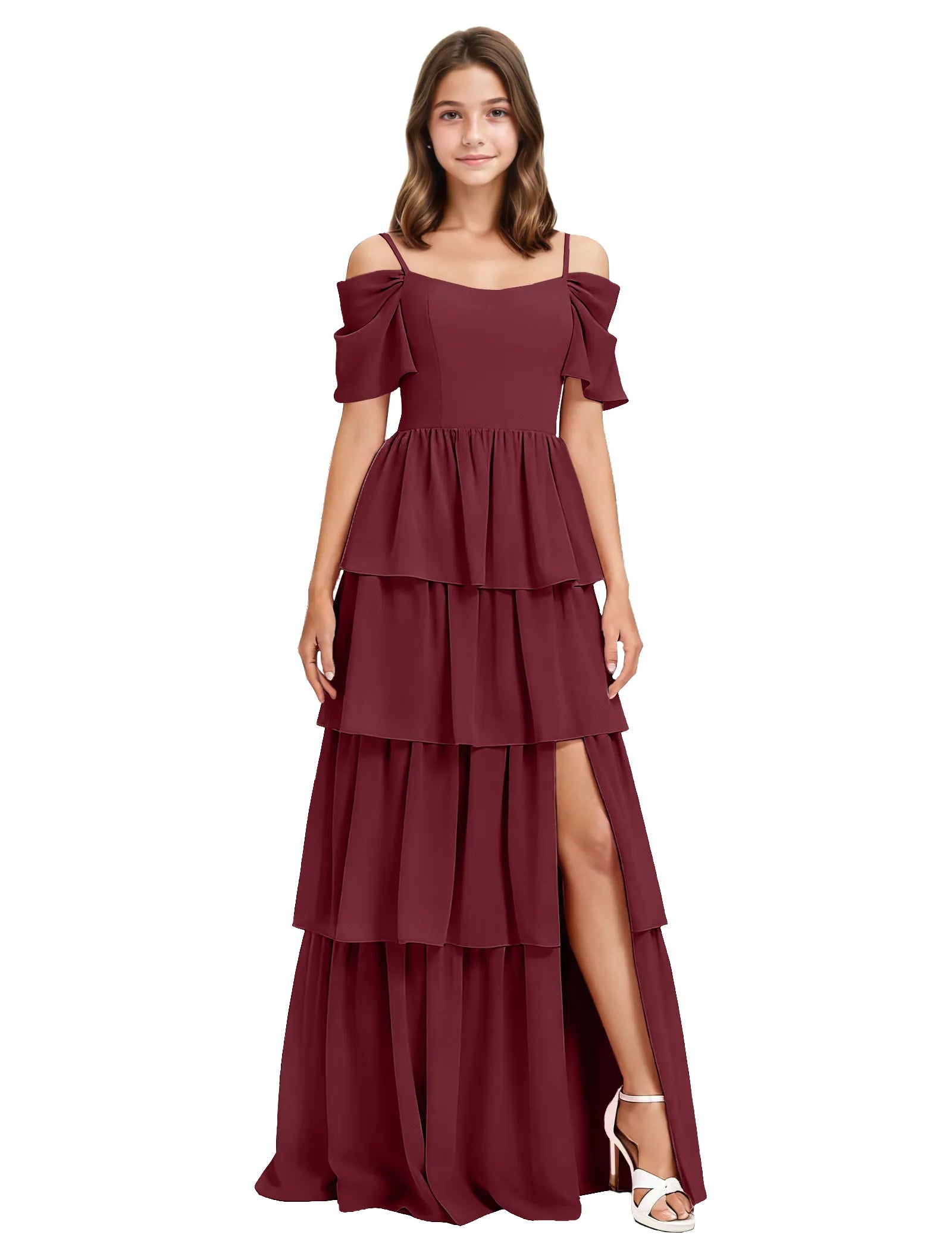 Layered Ruffle Junior Bridesmaid Dress