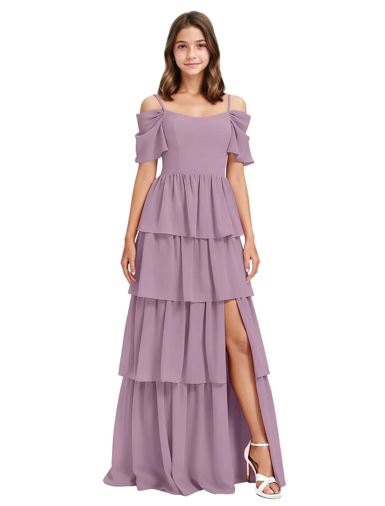 Layered Ruffle Junior Bridesmaid Dress