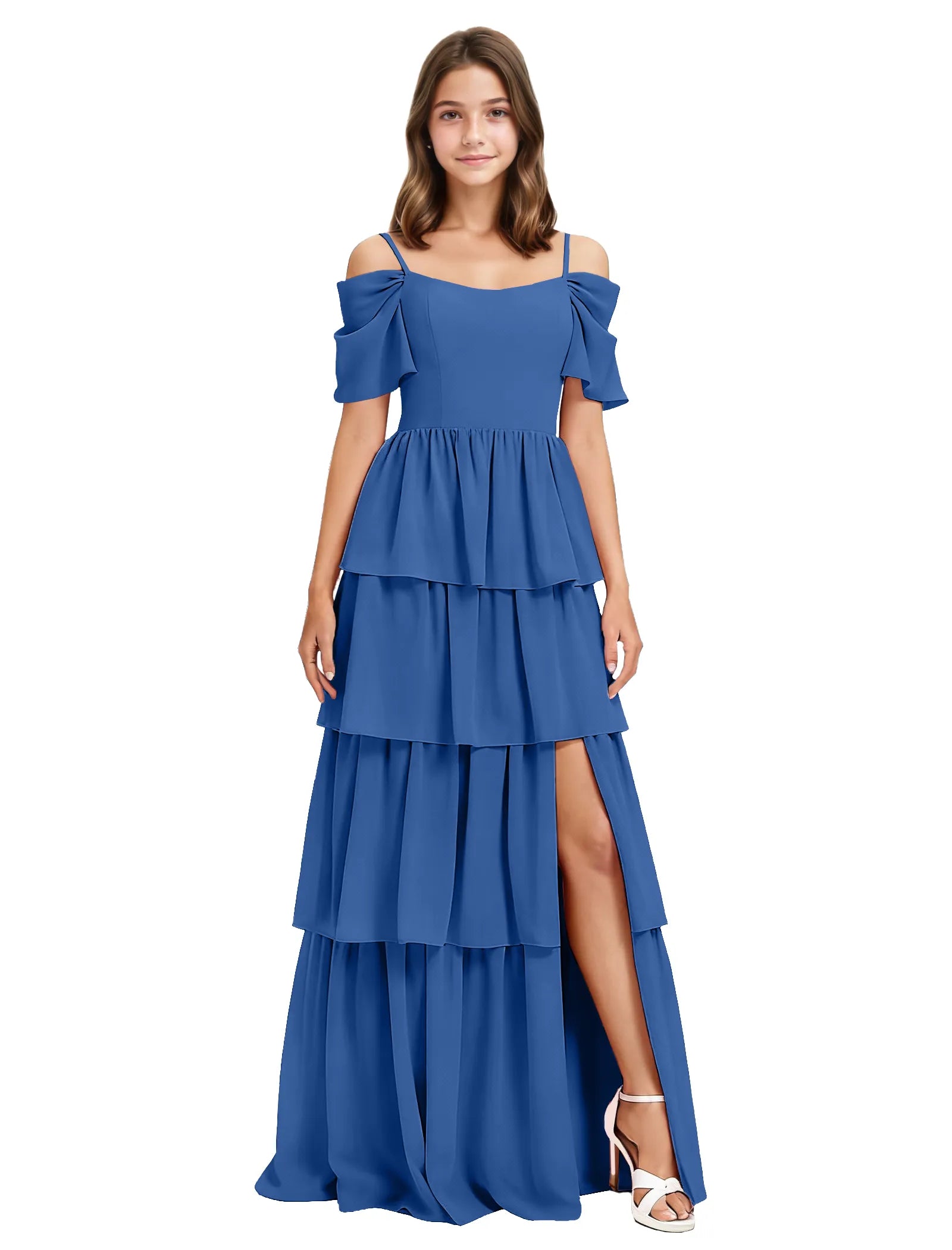 Layered Ruffle Junior Bridesmaid Dress
