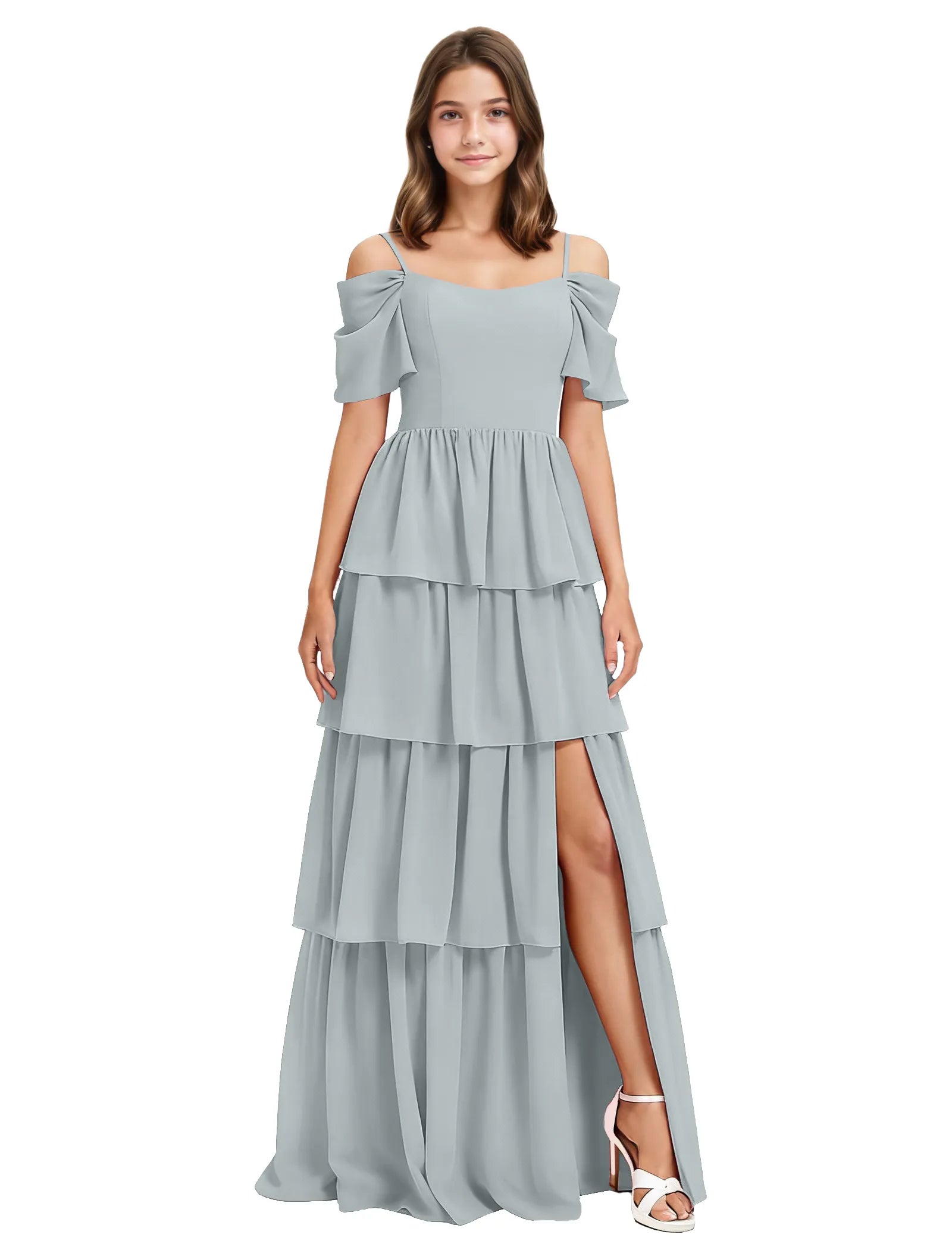 Layered Ruffle Junior Bridesmaid Dress