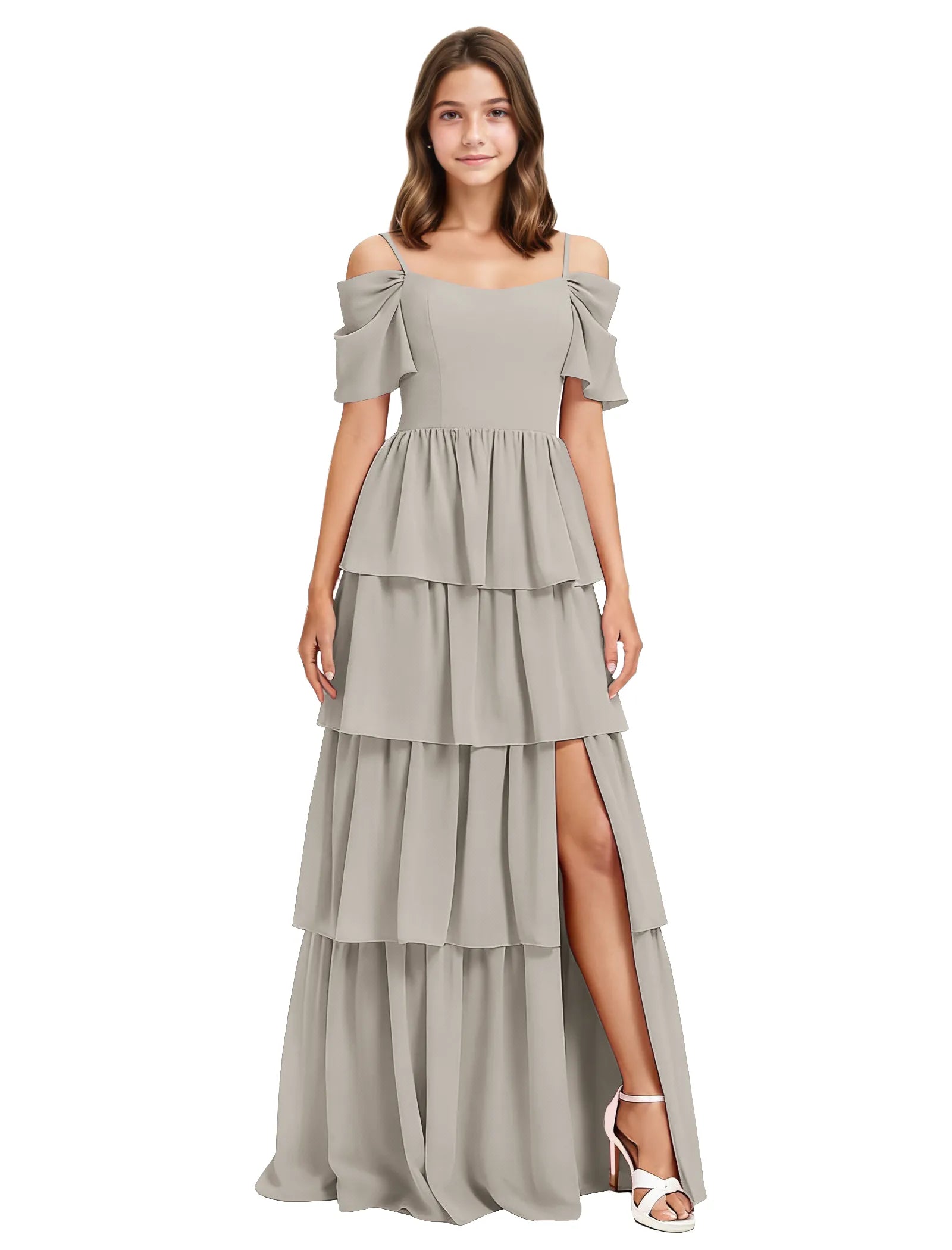 Layered Ruffle Junior Bridesmaid Dress