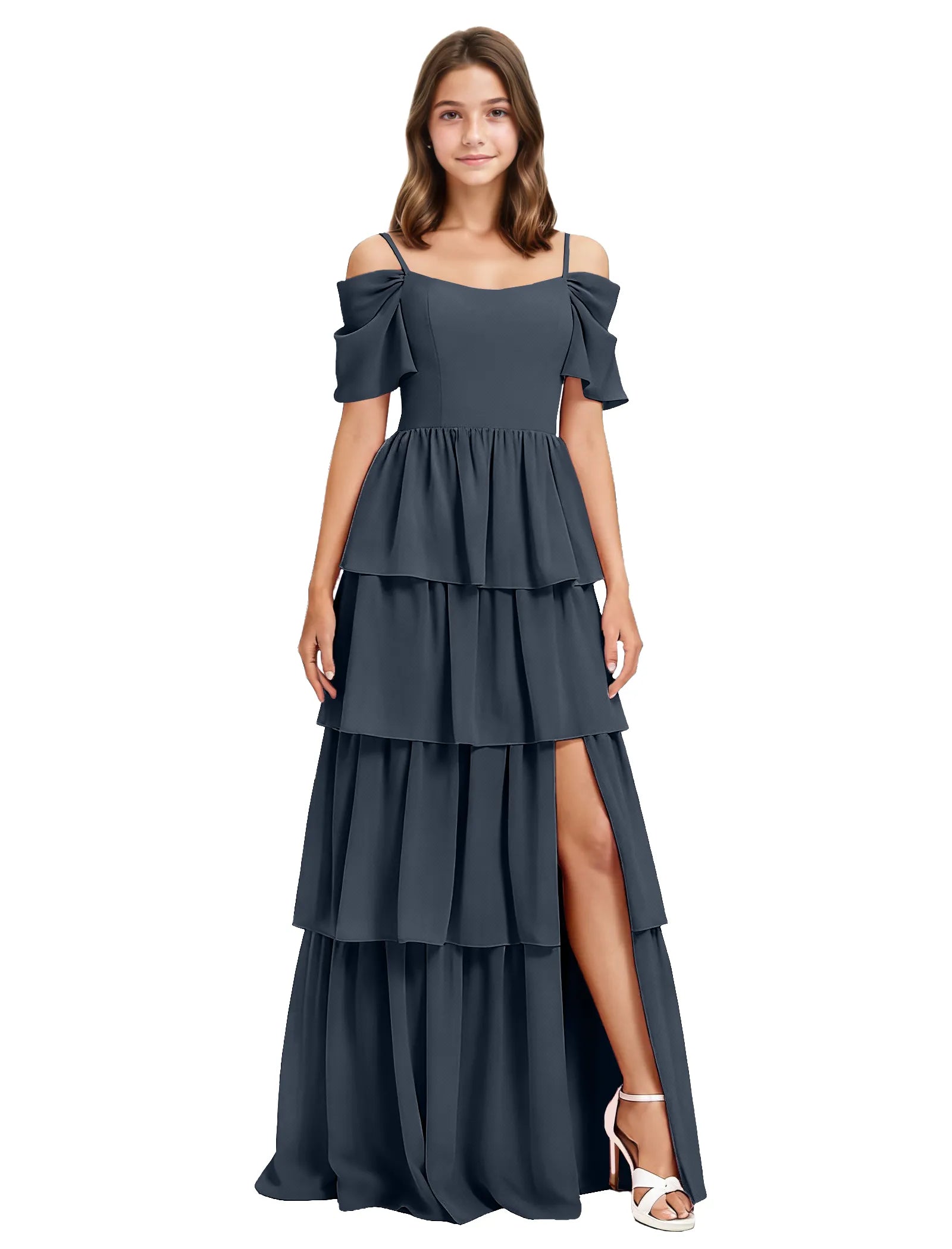 Layered Ruffle Junior Bridesmaid Dress