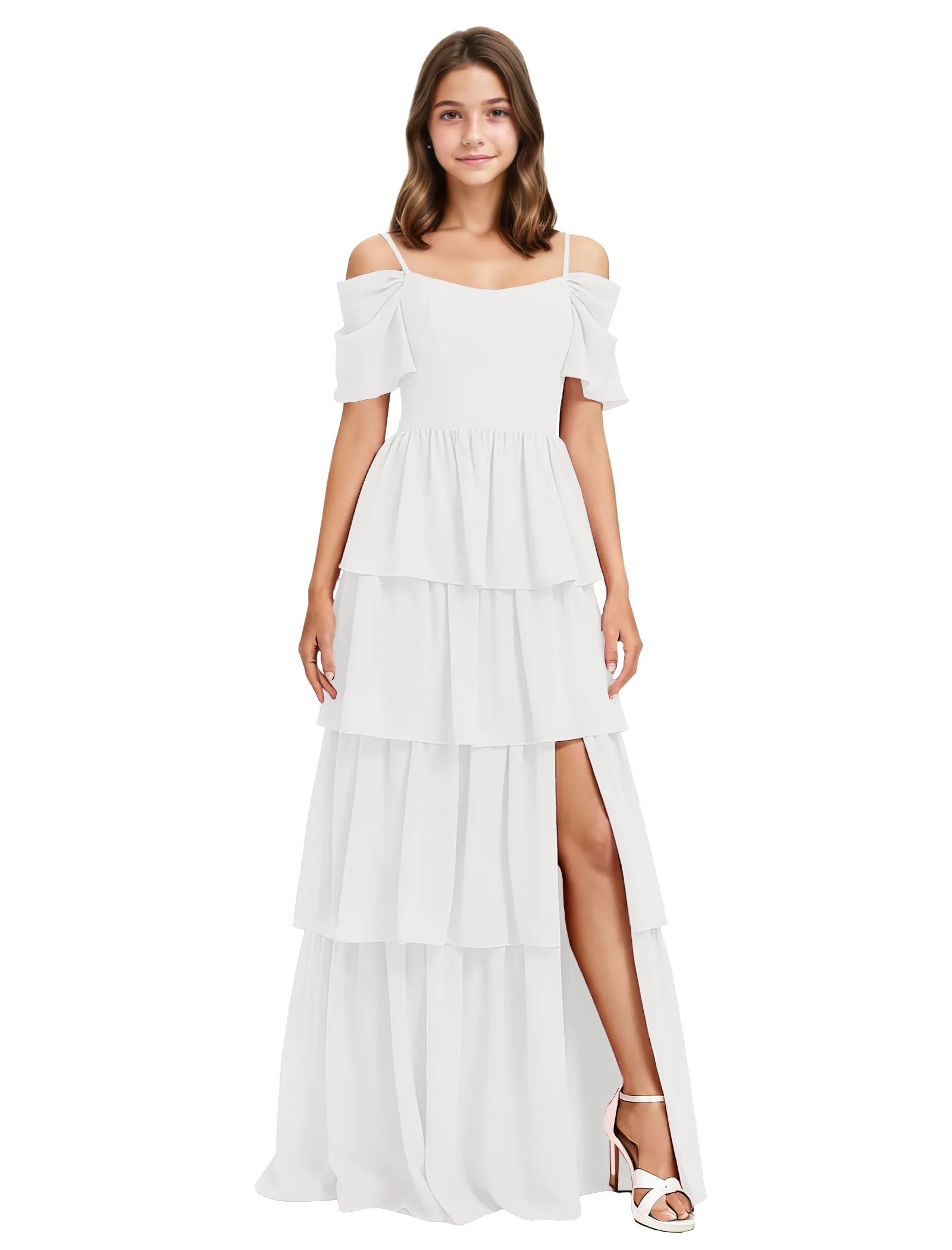 Layered Ruffle Junior Bridesmaid Dress