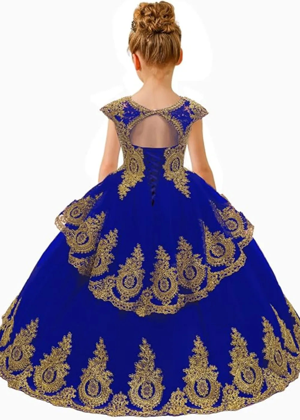 Royal Embroidered Princess Ball Gown for Girls