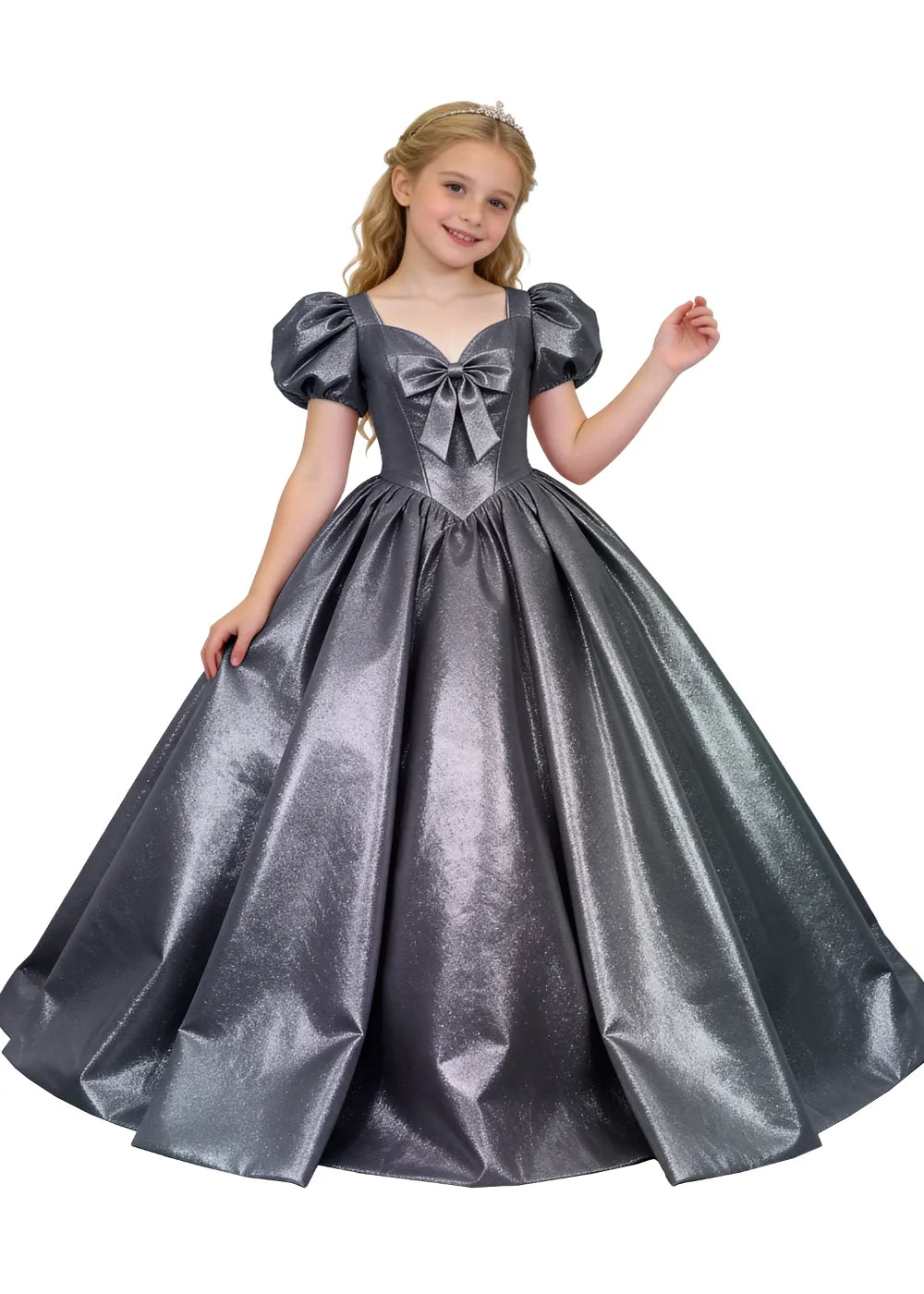 Fairytale Puff Sleeve Flower Girl Dress