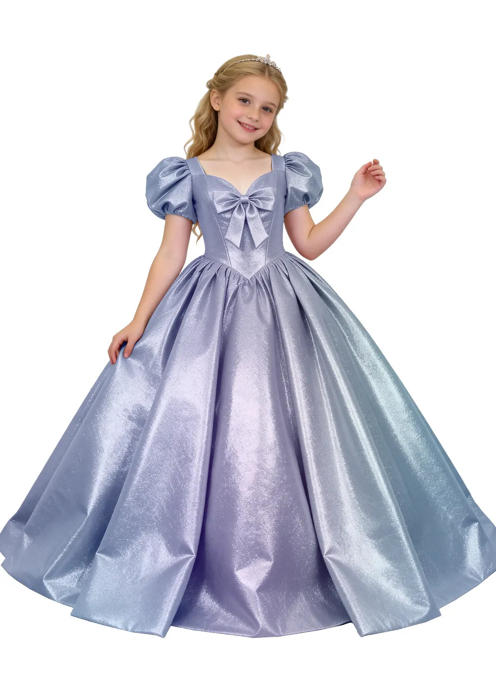 Fairytale Puff Sleeve Flower Girl Dress