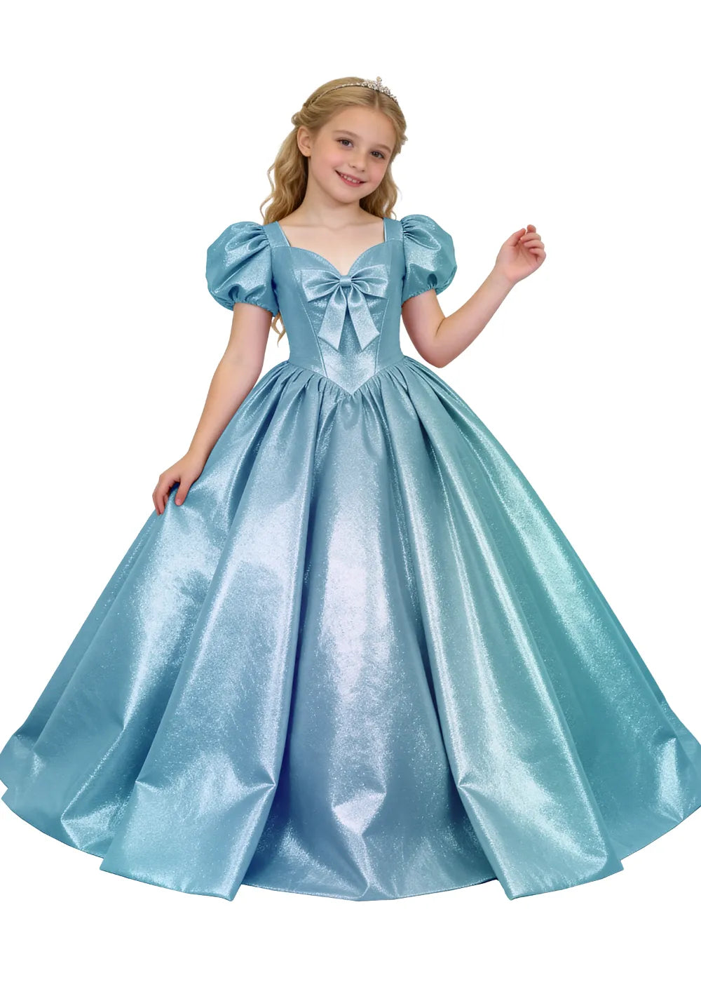 Fairytale Puff Sleeve Flower Girl Dress