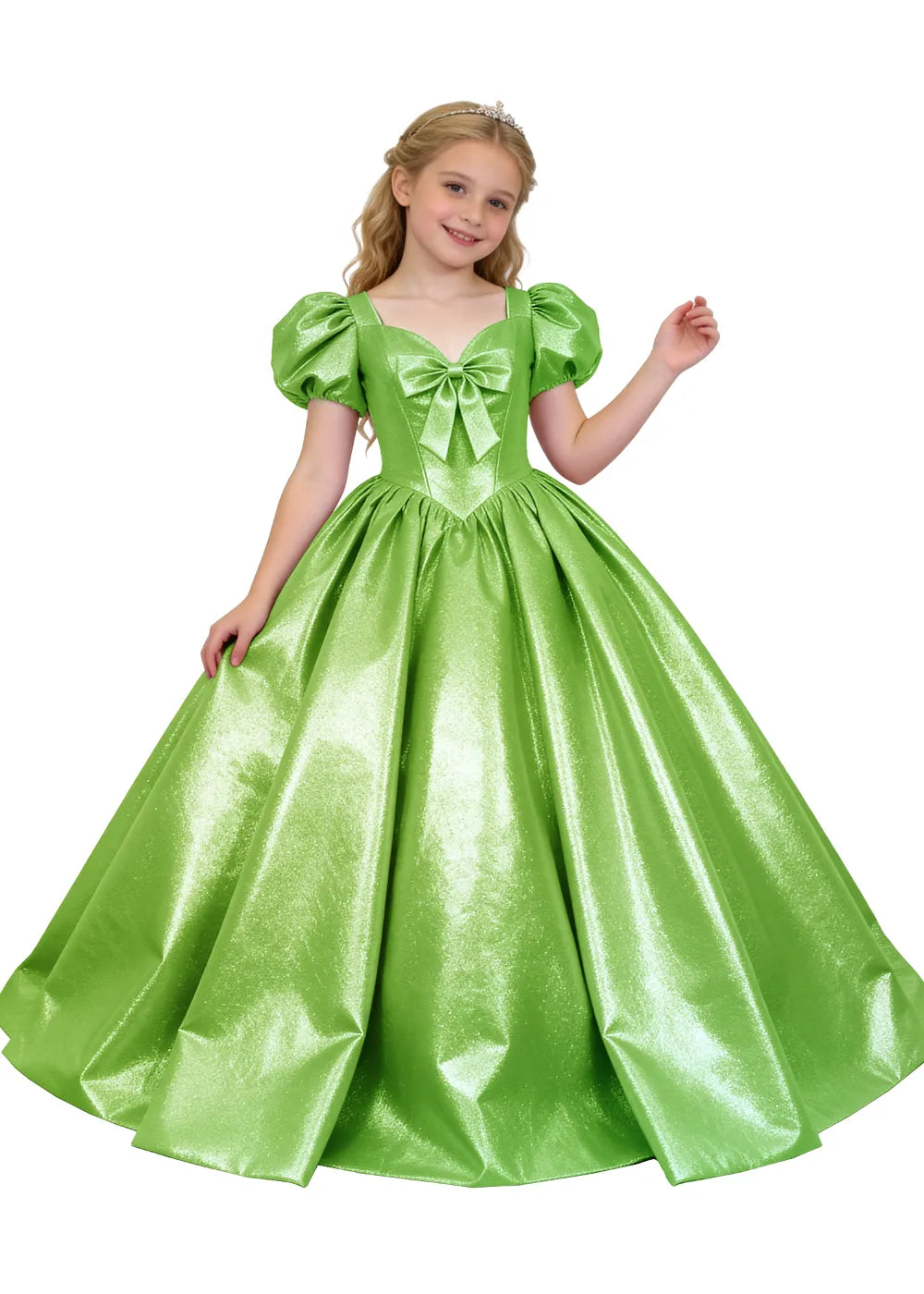 Fairytale Puff Sleeve Flower Girl Dress