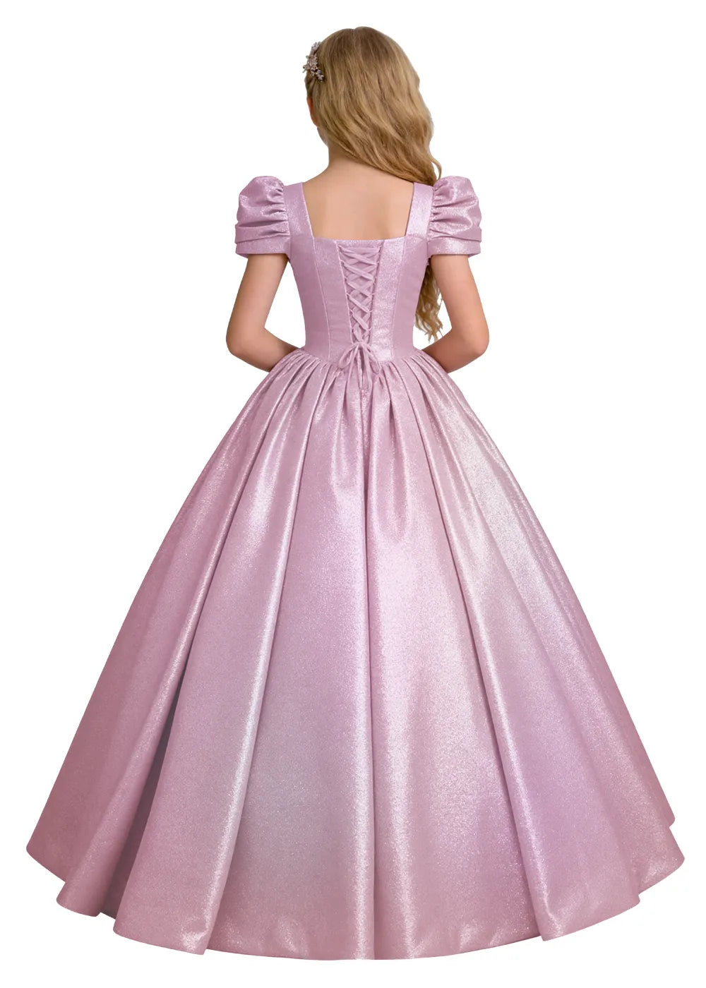 Vestido de princesa sin mangas de encaje