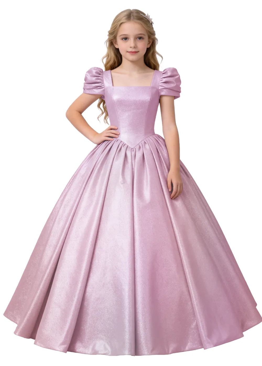 Vestido de princesa sin mangas de encaje