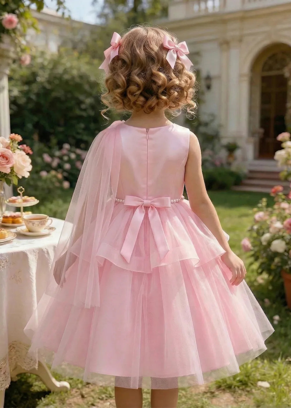 Rosalie Floral Tulle Princess Dress for Girls