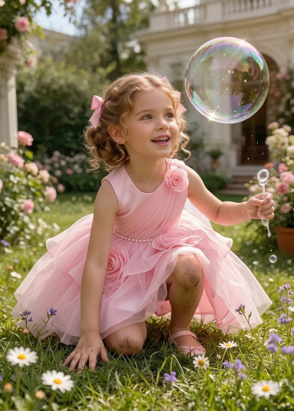 Spitzenkleid mit schulterfreiem Design