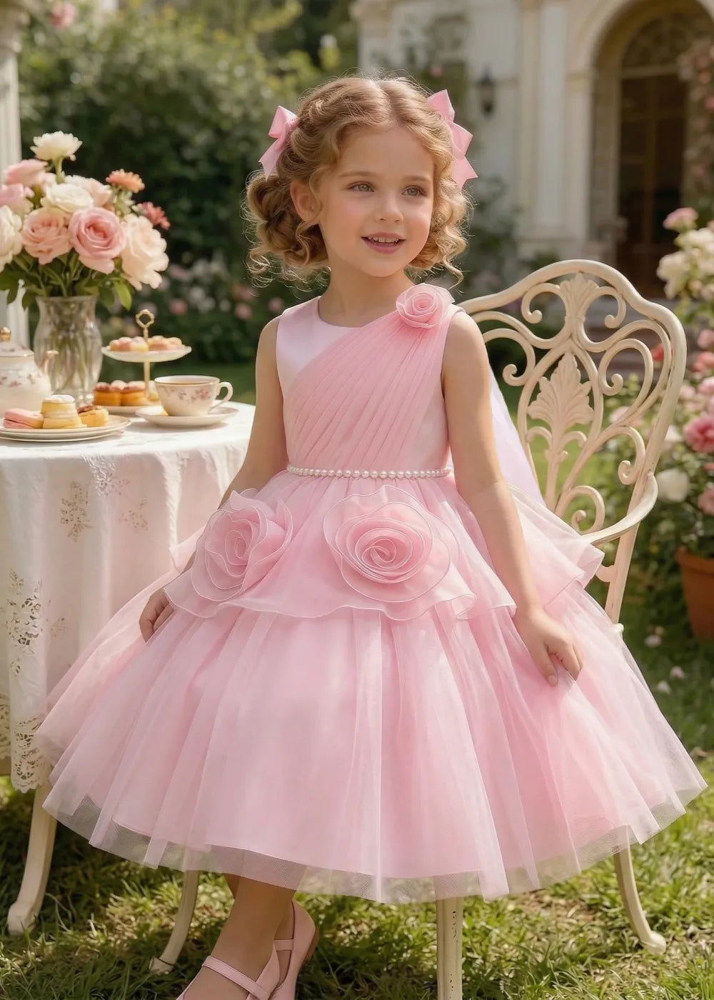 Spitzenkleid mit schulterfreiem Design