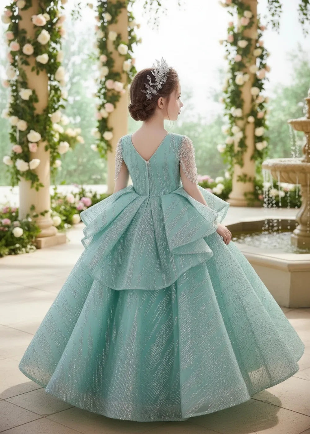 Blonde Off-the-Shoulder Prinsessedragt