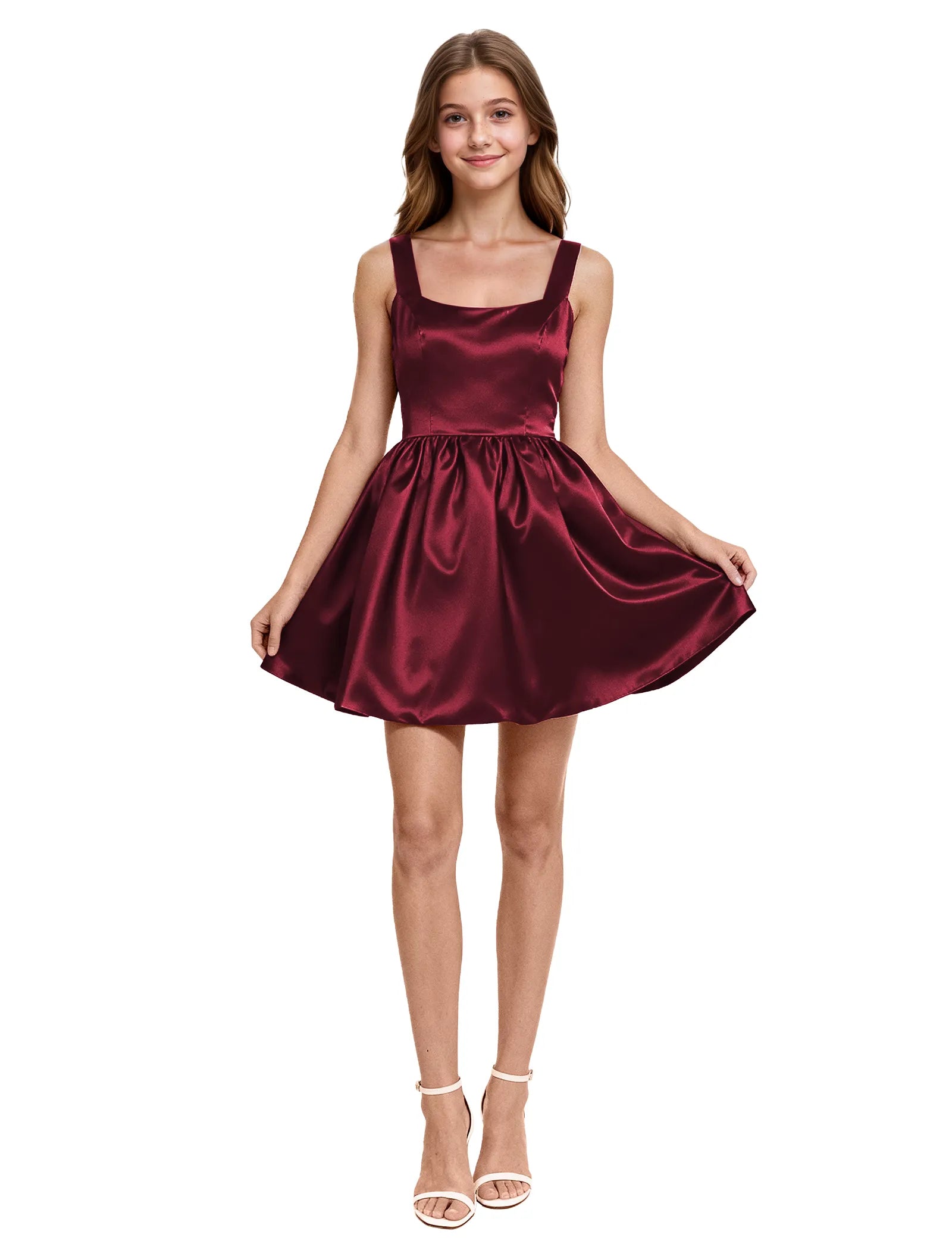 Satin Bow Back Party Dress for Girls