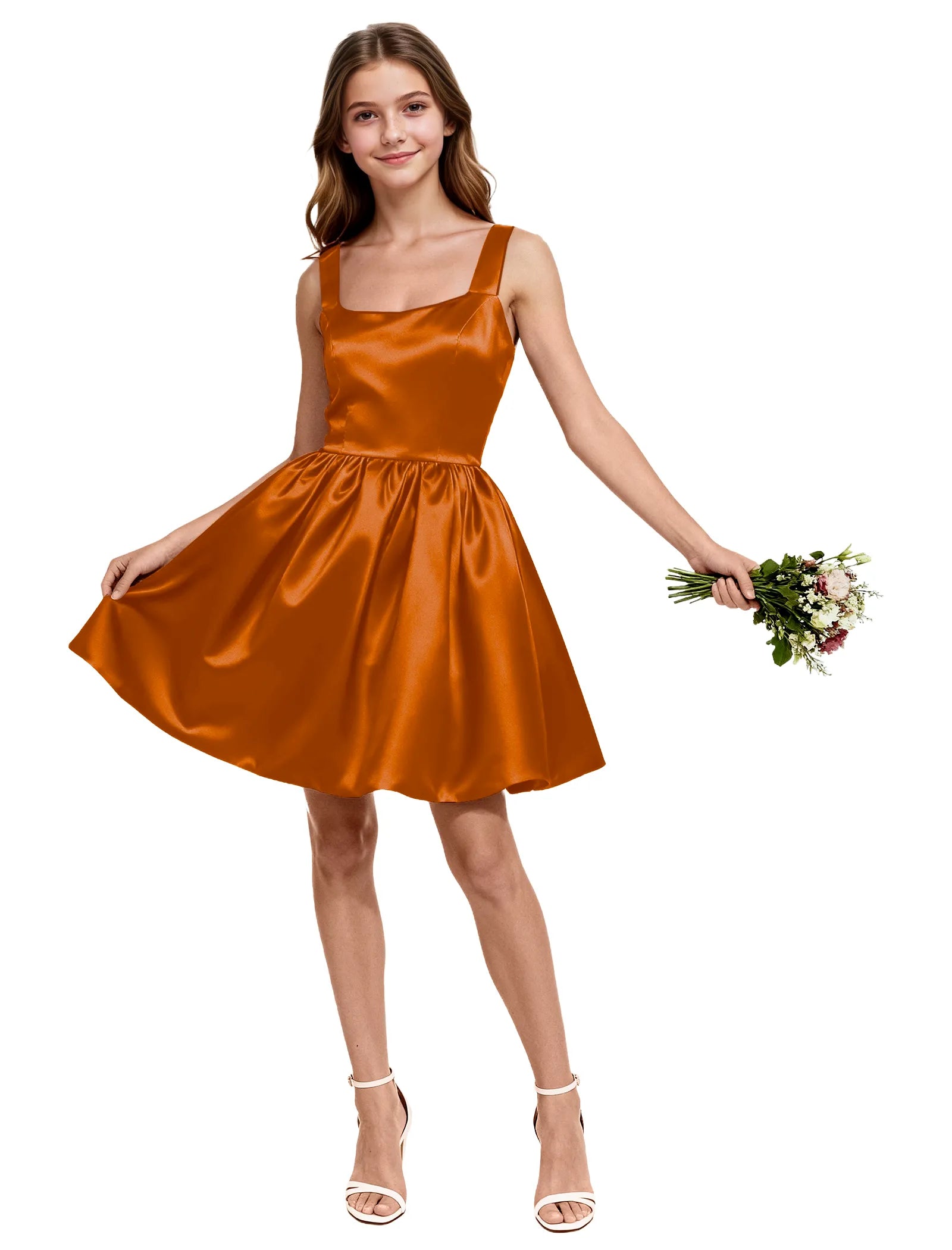 Satin Bow Back Party Dress for Girls