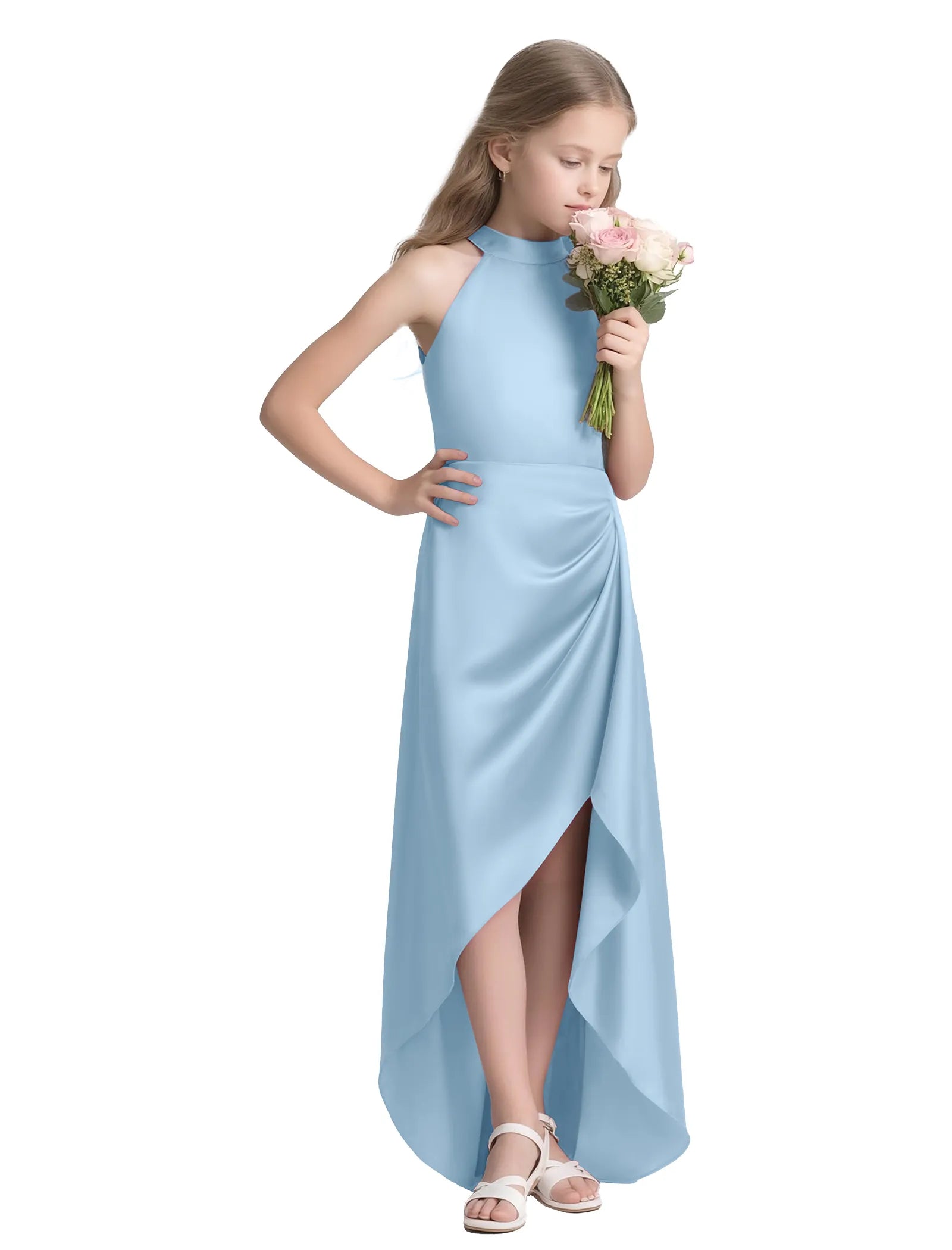 Vestido de princesa sin mangas de encaje