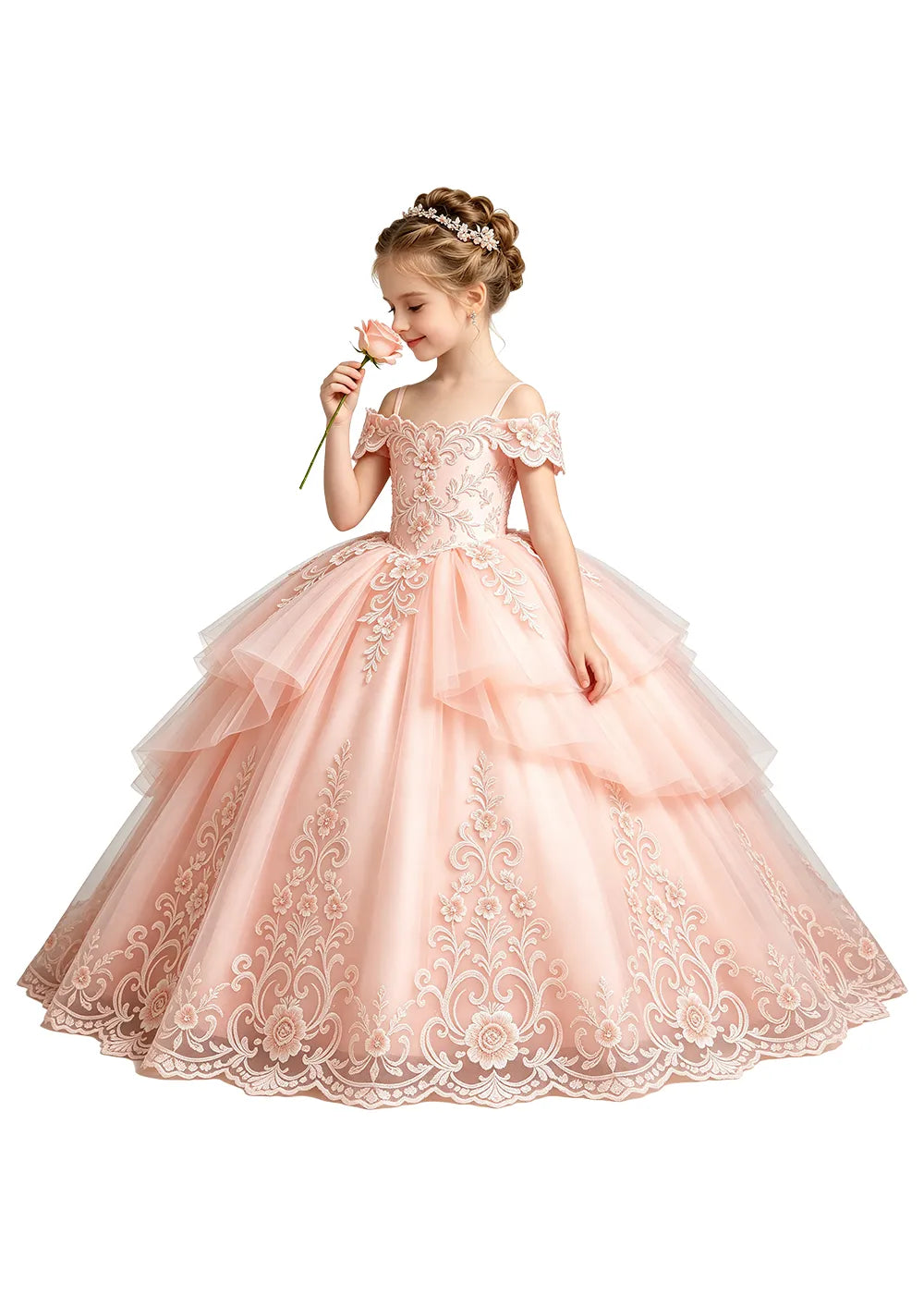 Spitzenkleid mit schulterfreiem Design