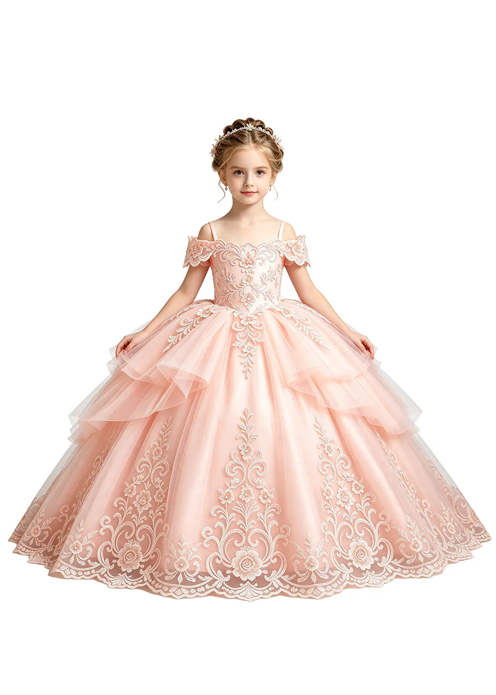 Spitzenkleid mit schulterfreiem Design