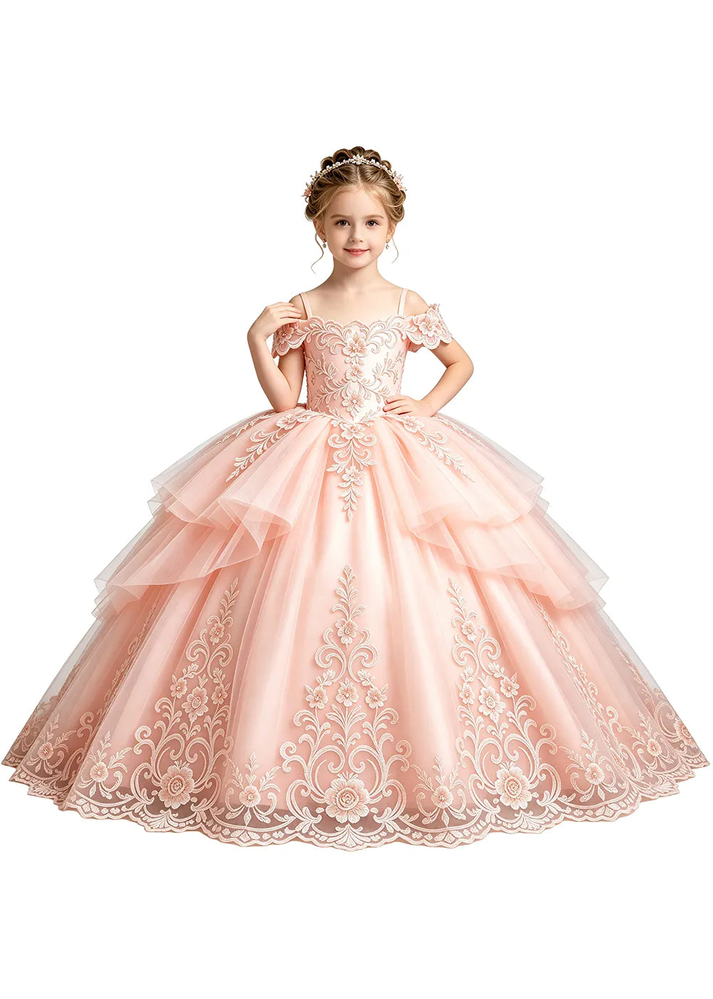 Spitzenkleid mit schulterfreiem Design