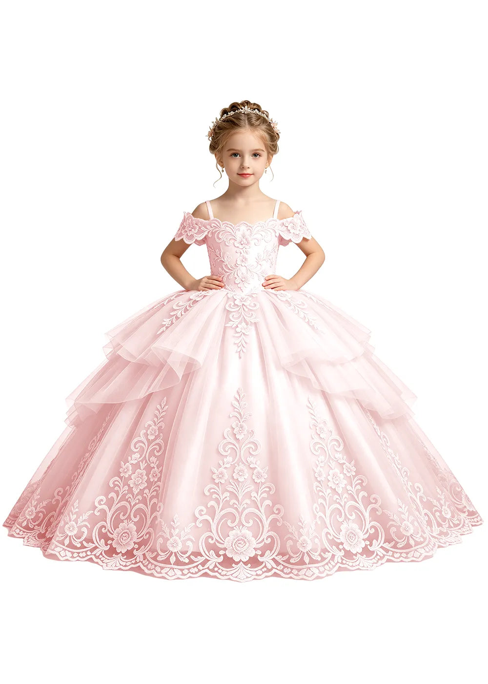 Spitzenkleid mit schulterfreiem Design