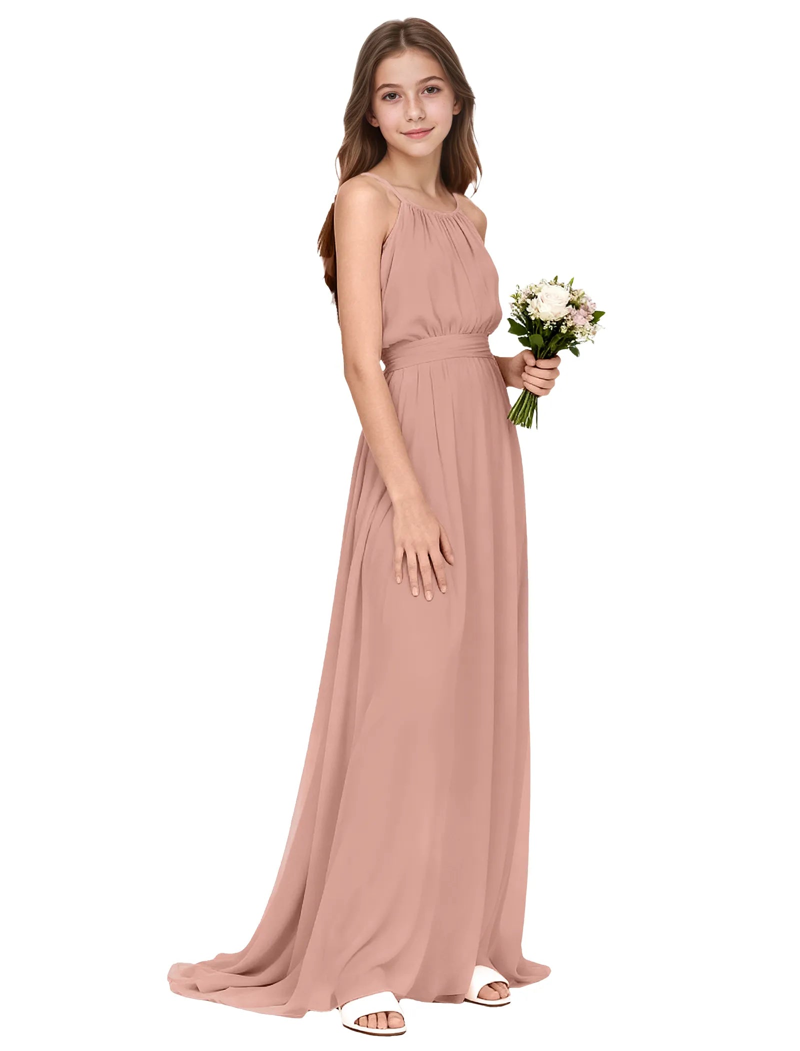 Vestido de princesa sin mangas de encaje