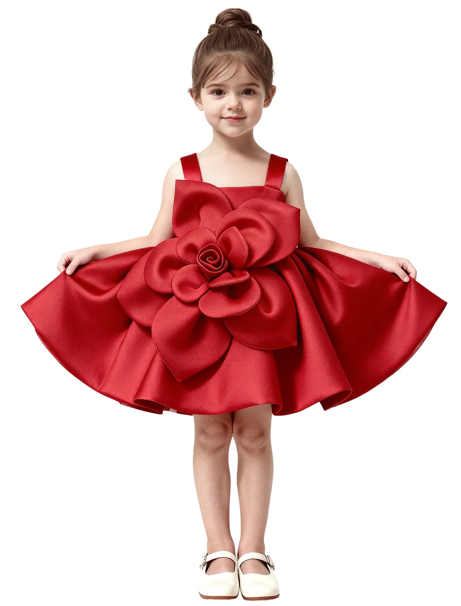 オフショルダーのレースプリンセスドレス