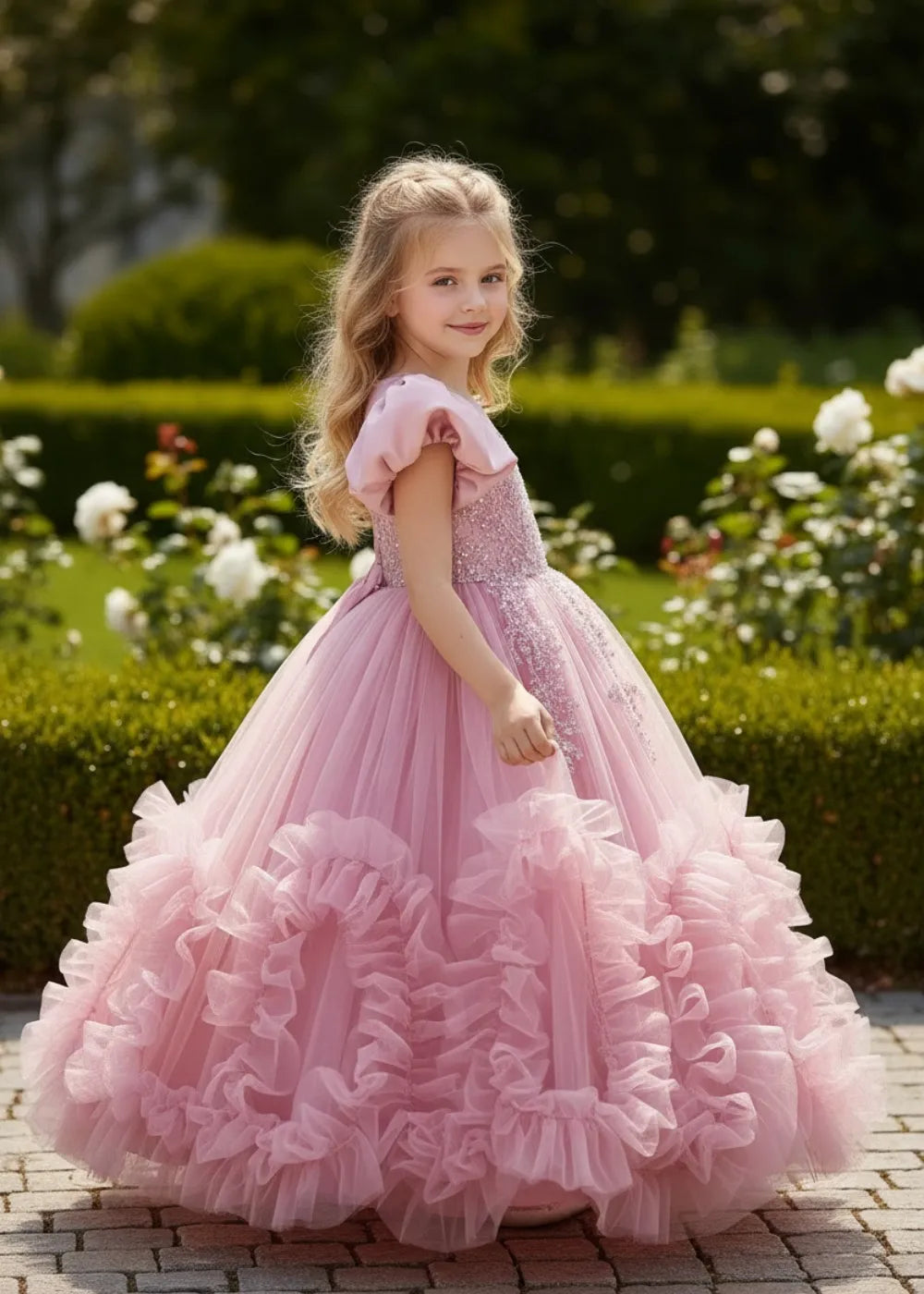 Fairytale Ruffled Hem Prom Dress