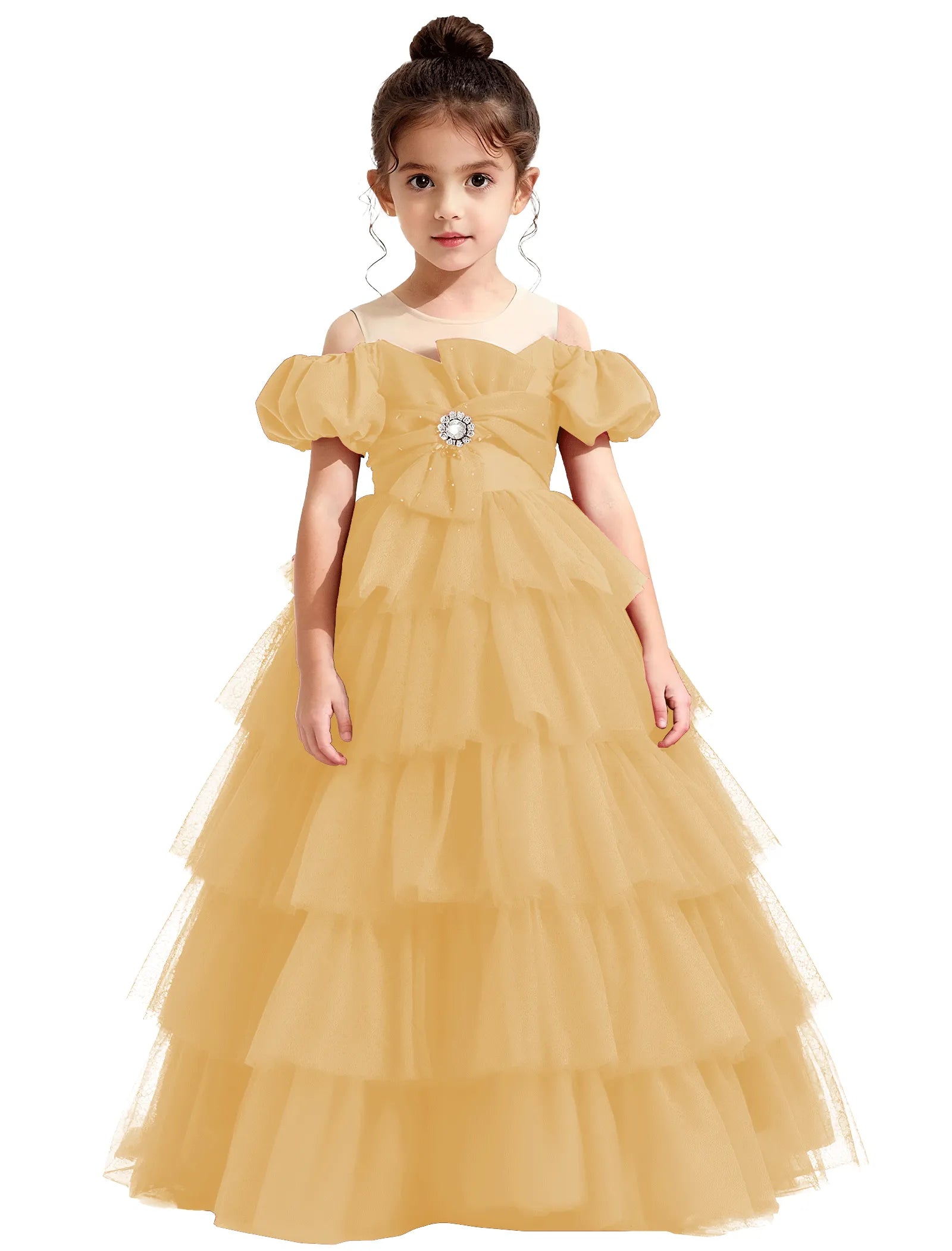 Vestido de princesa sin mangas de encaje