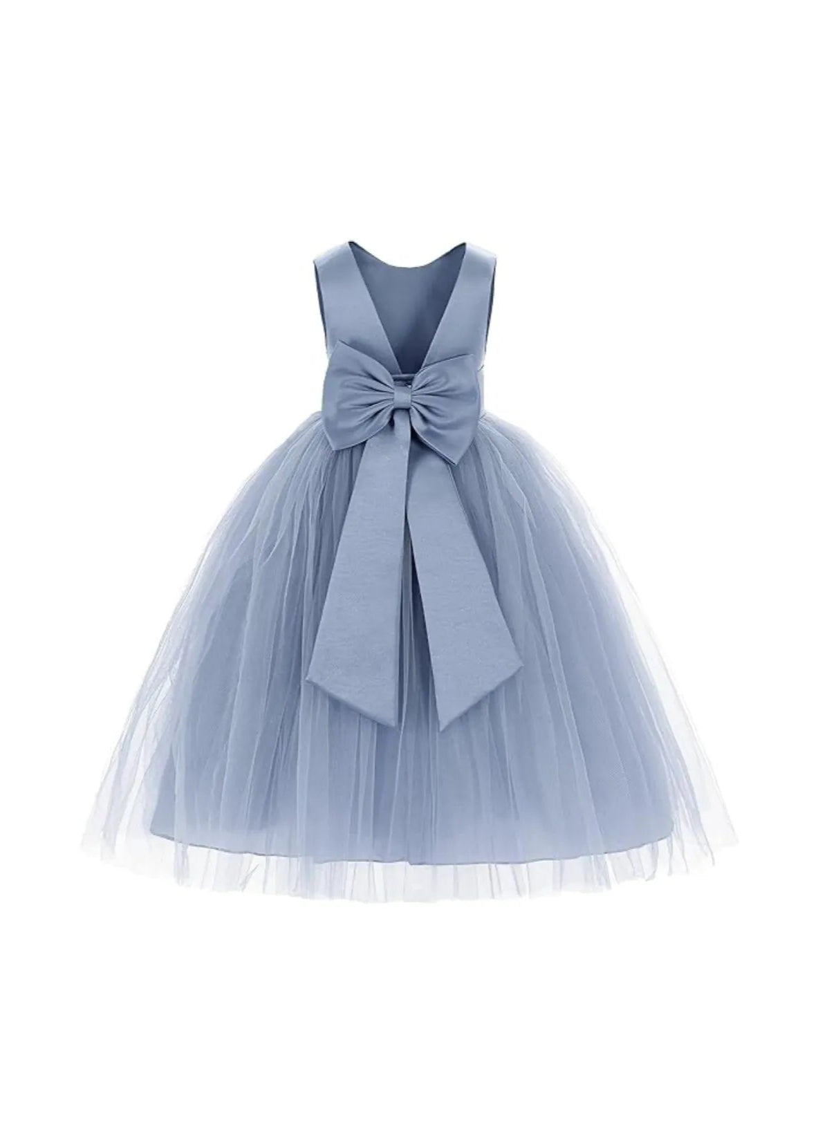 Dusty Blue Tulle Princess Dress
