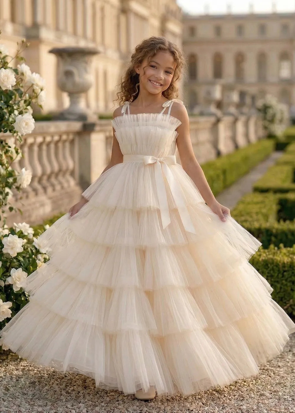 Ethereal Cloud-Tier Tulle Gown