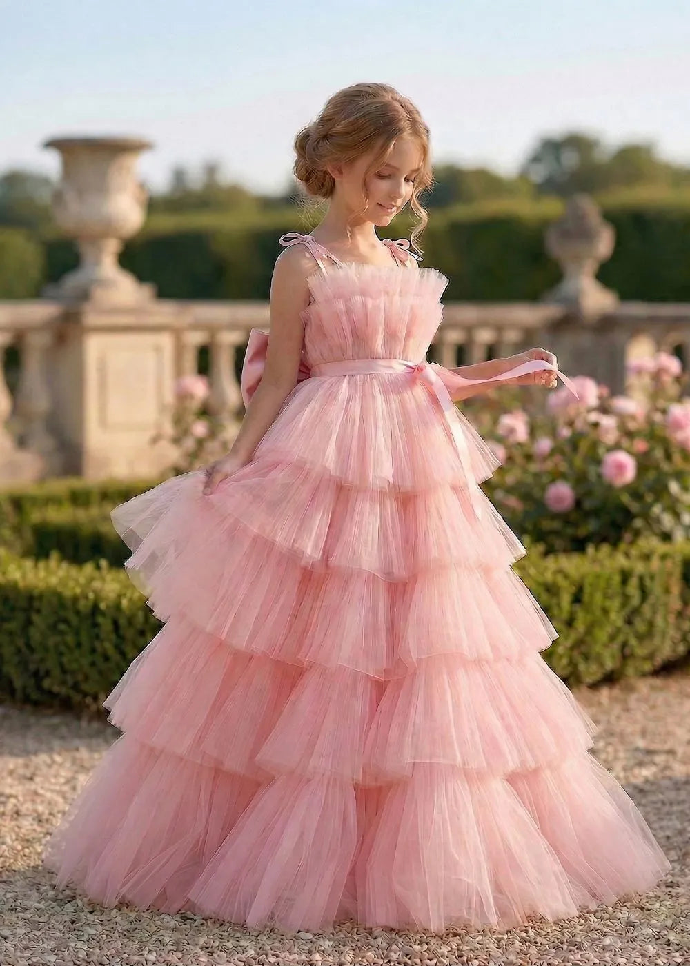 Ethereal Cloud-Tier Tulle Gown