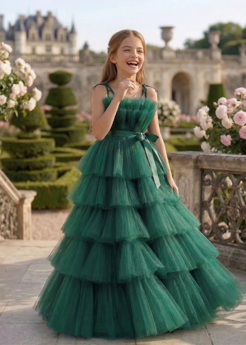 Ethereal Cloud-Tier Tulle Gown