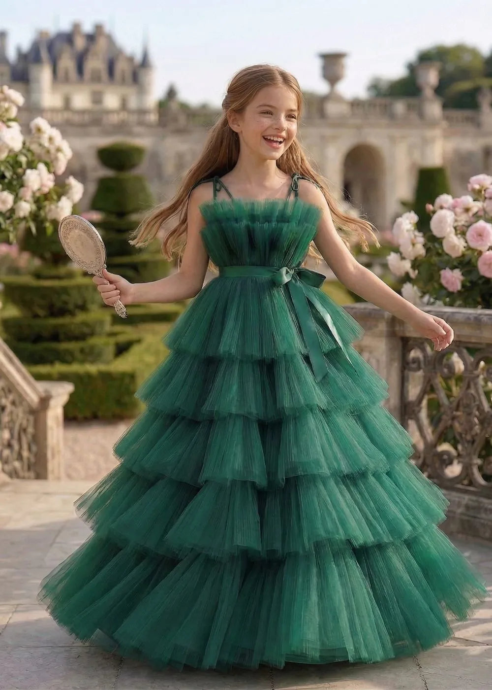 Ethereal Cloud-Tier Tulle Gown