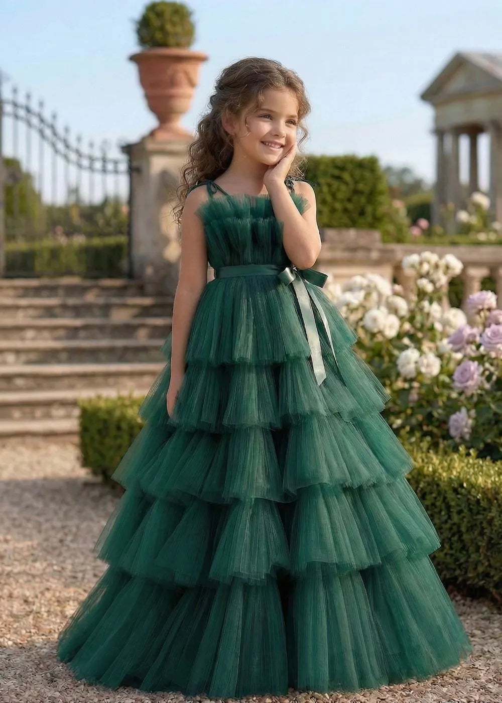 Ethereal Cloud-Tier Tulle Gown