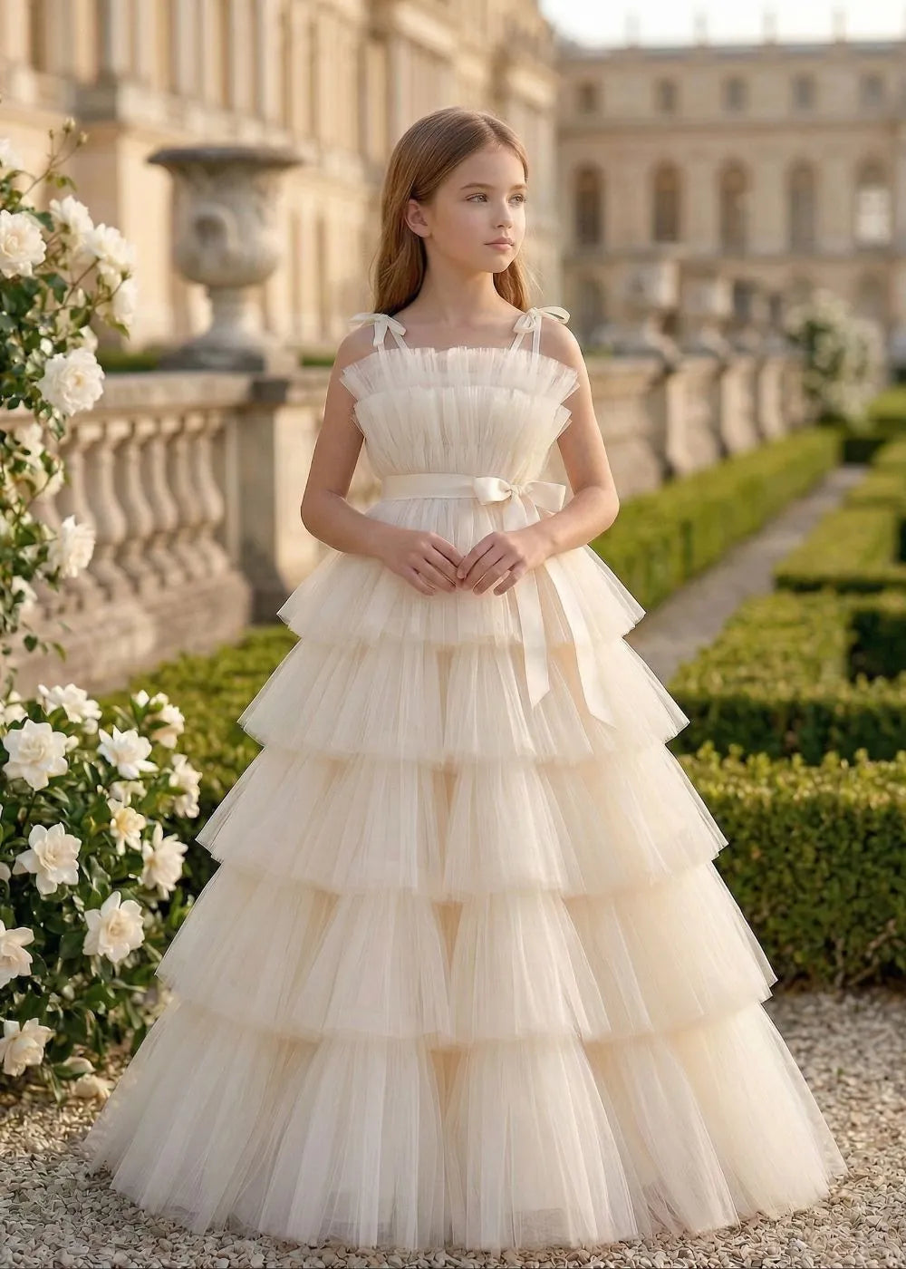 Ethereal Cloud-Tier Tulle Gown