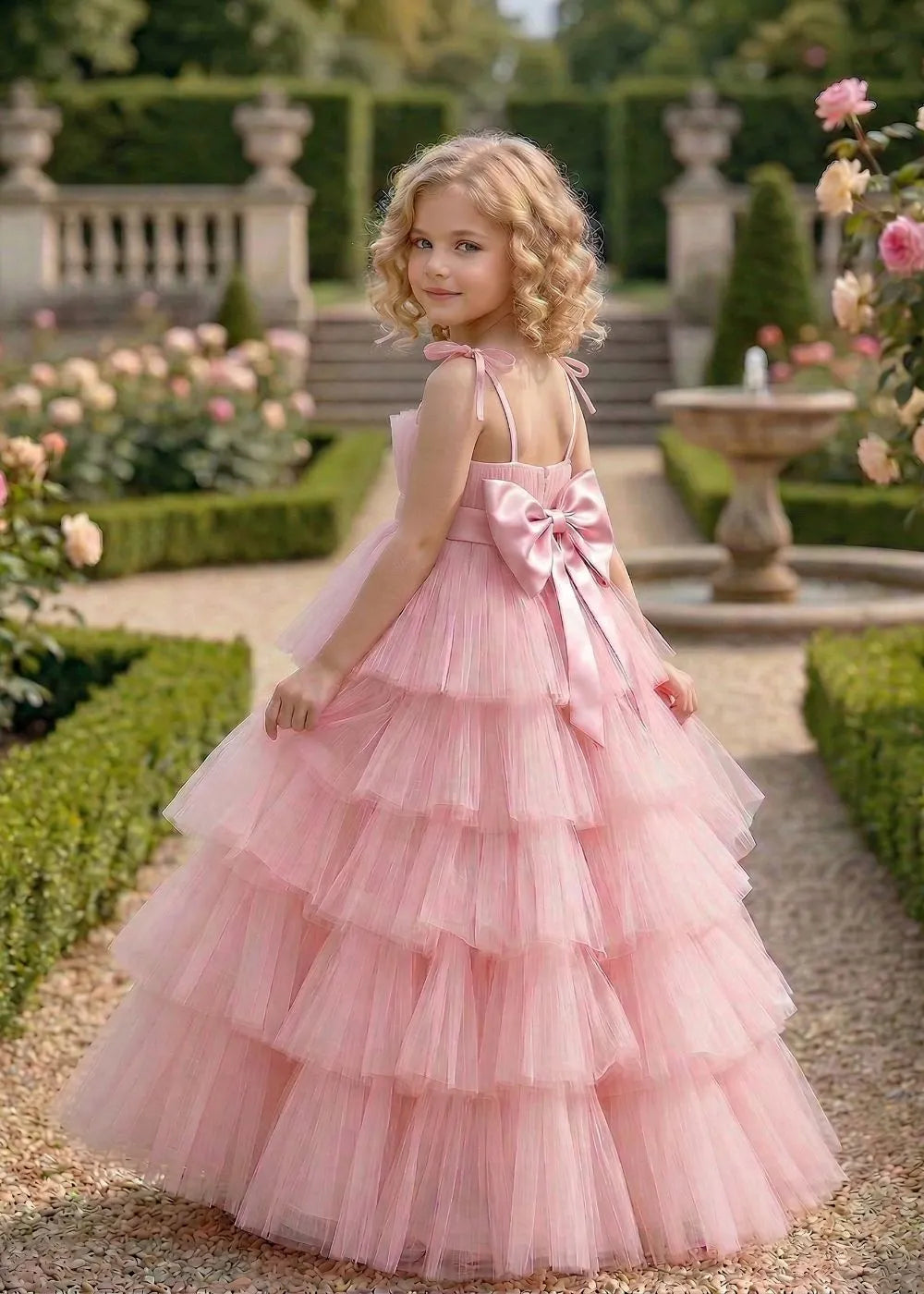 Ethereal Cloud-Tier Tulle Gown